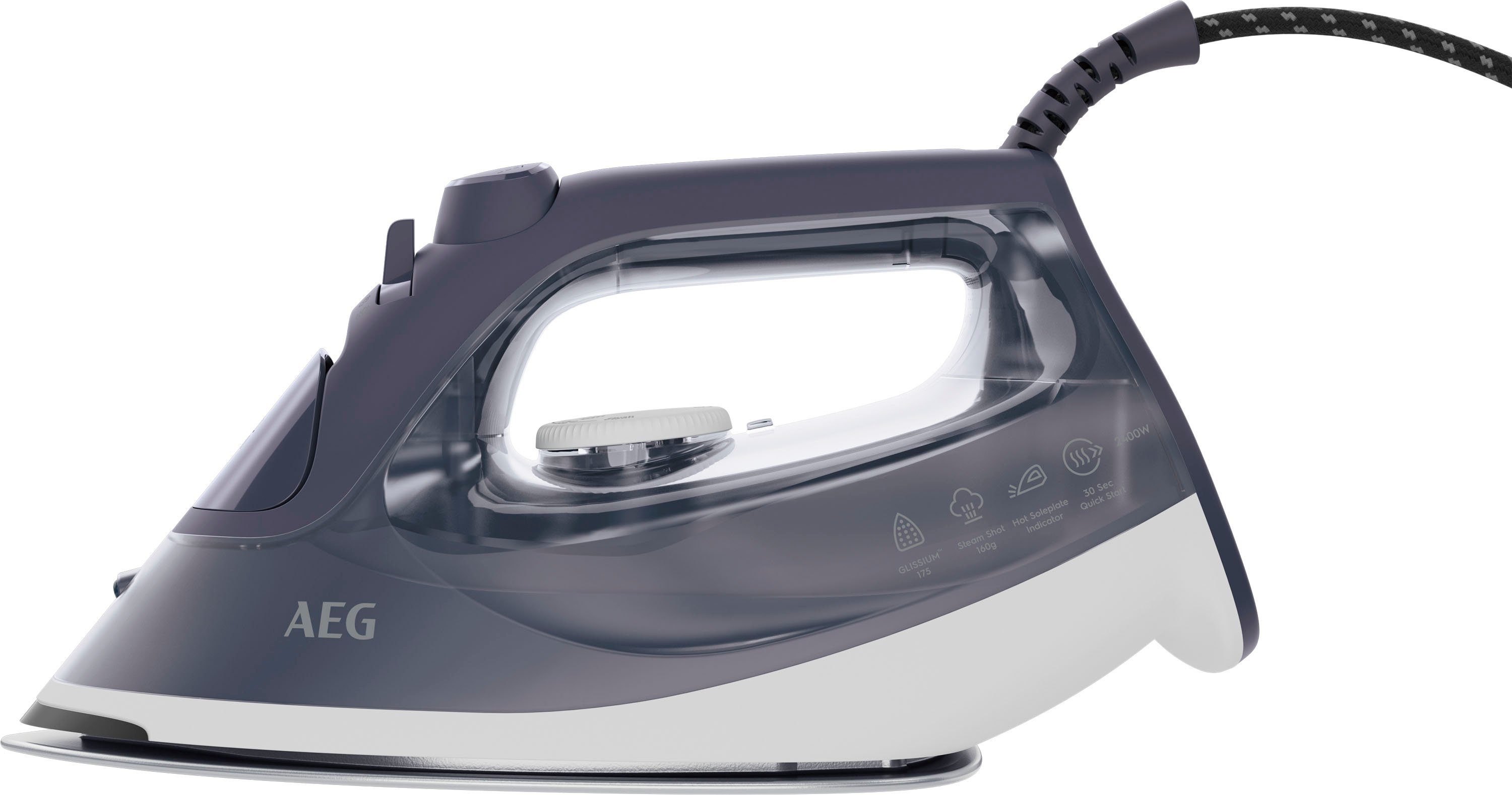 AEG Stoomstrijkijzer SI6-1-2MN Anti-kalksysteem, restwarmte-indicator, 160 g stoomstoot