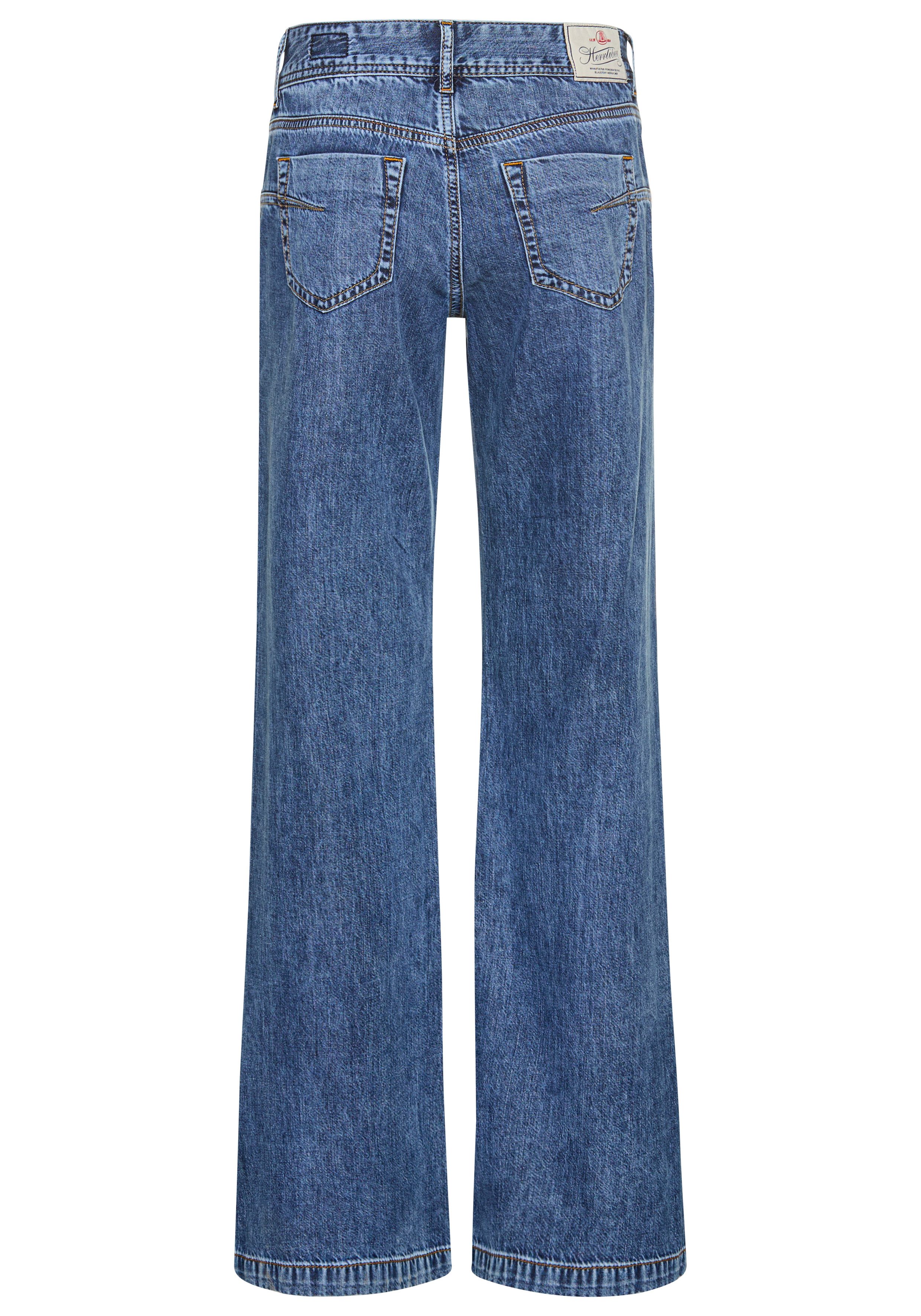 Herrlicher 5-pocket jeans Edna Denim Light met uitlopende pijpen