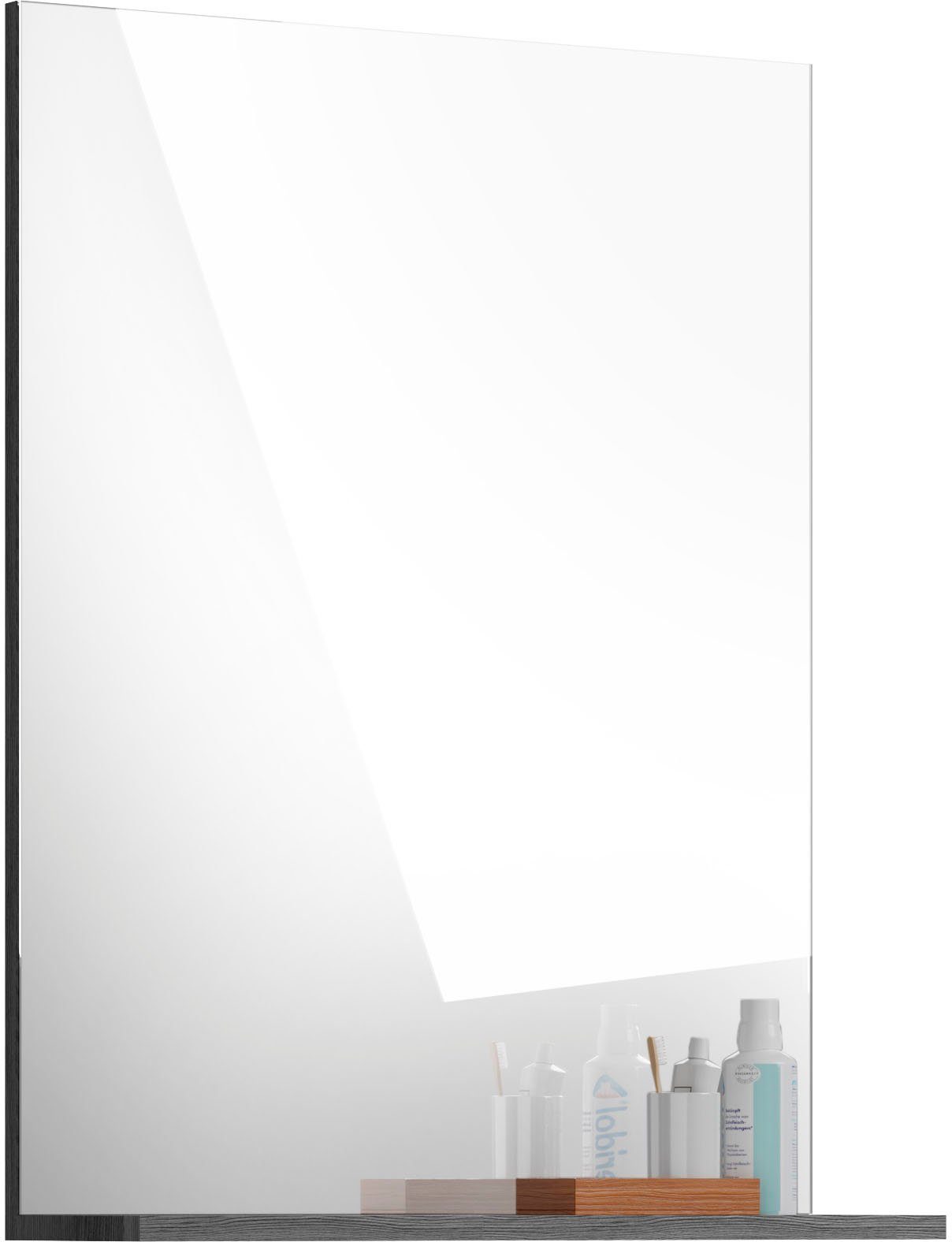 INOSIGN Badspiegel Siena, breedte 60 cm, 1 legplank, hoogwaardig spiegelglas in verschillende kleuren verkrijgbaar, badkamermeubels, spiegel, badkamer