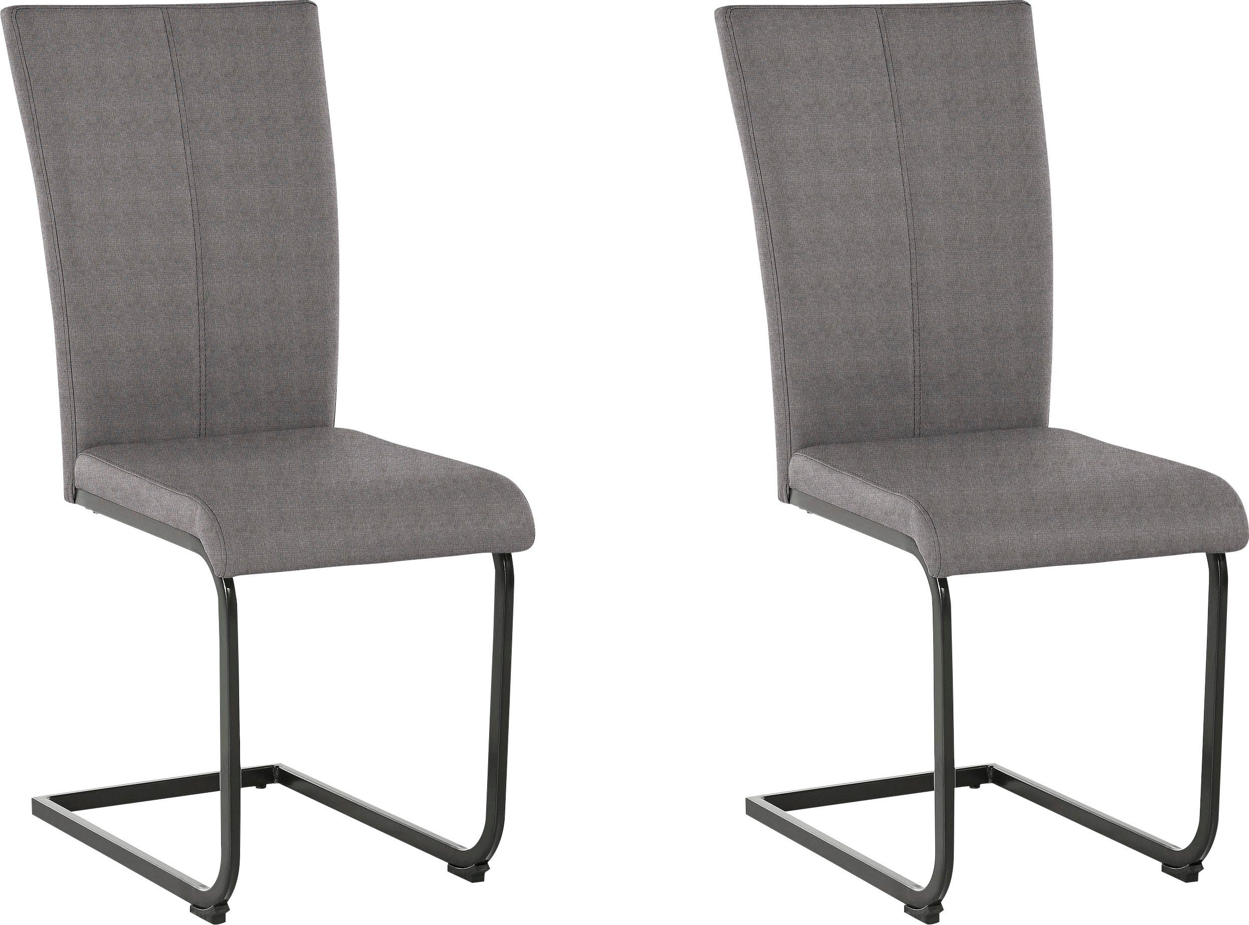 Home affaire Vrijdragende stoel Oliver Stoel belastbaar tot 120 kg (set, 2 stuks) zweefstoelen zwart