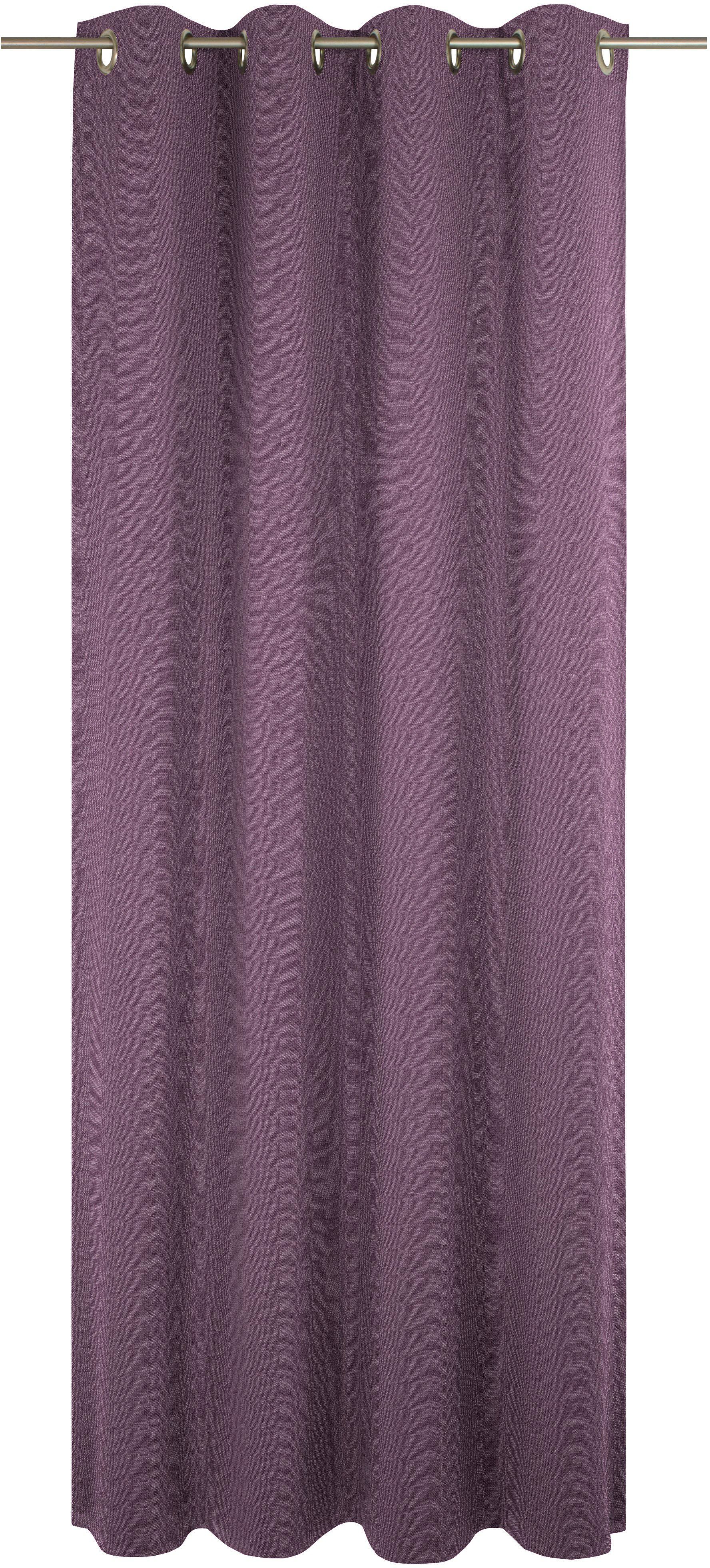 Wirth Gordijn Uni Collection (1 stuk) vitrage maat 142 cm x 355 cm paars