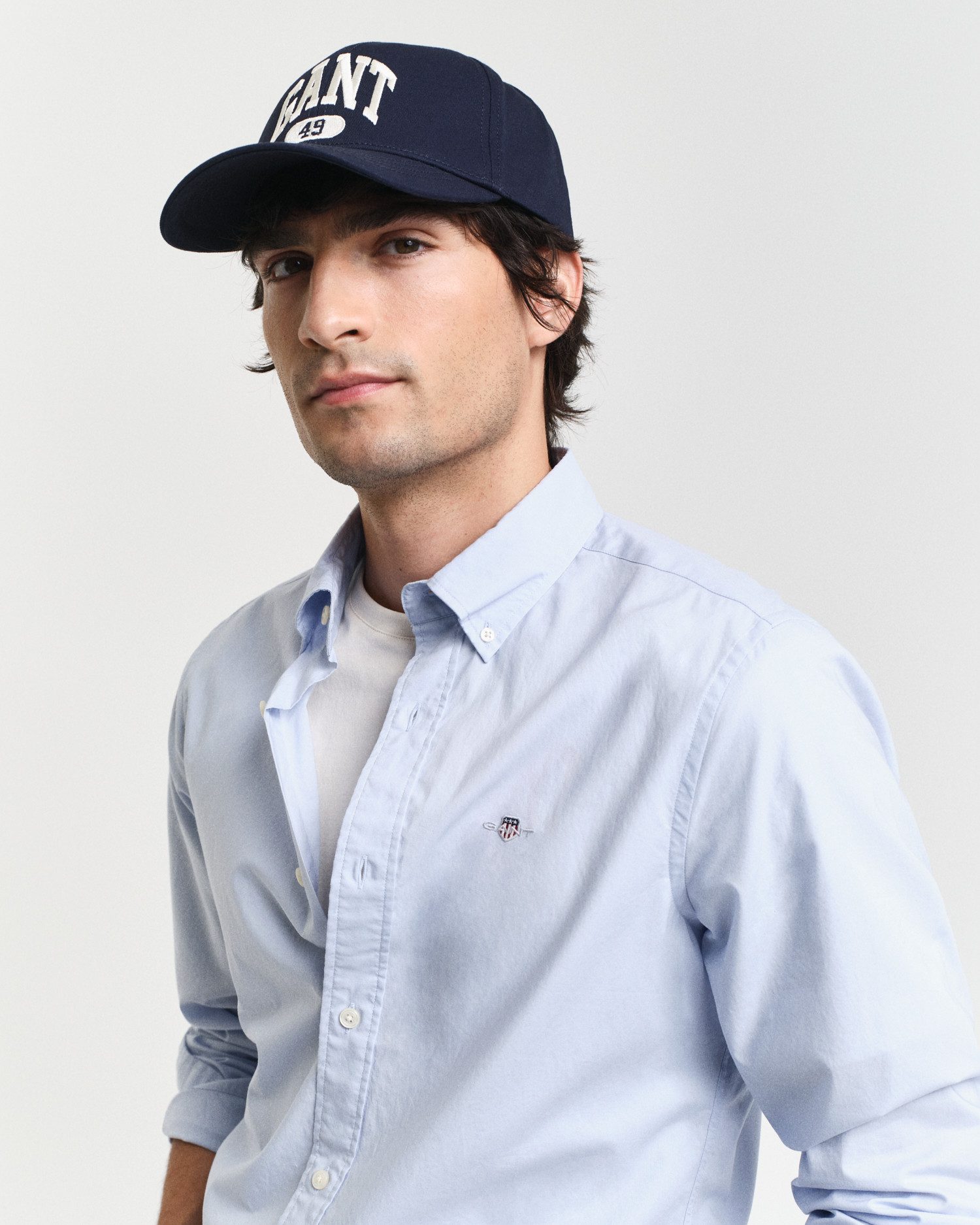 Gant Overhemd met lange mouwen Slim fit poplin overhemd licht slijtvast easy care