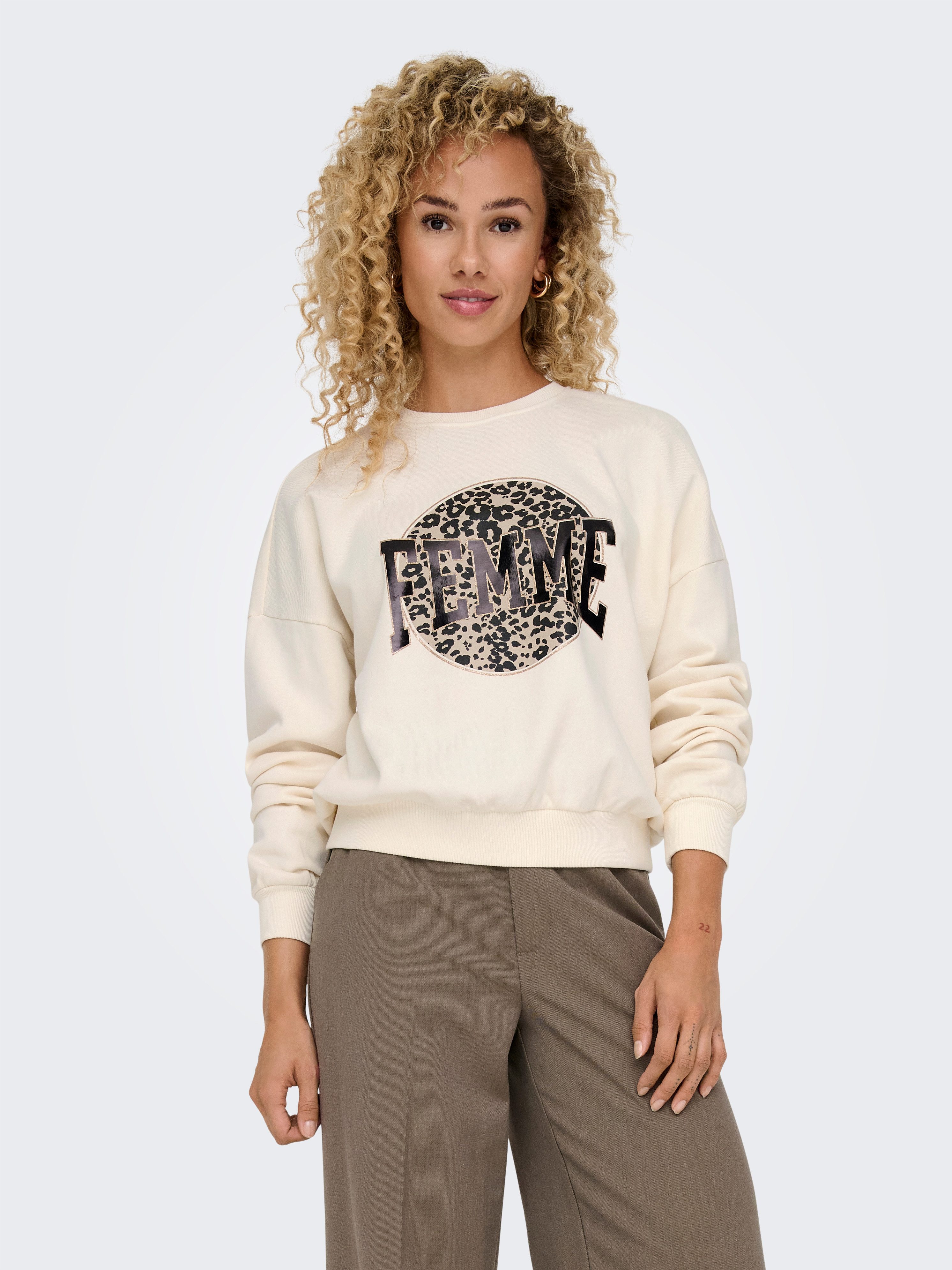 Only Sweatshirt ONLLAUREN L/S LEO O-NECK CC SWT