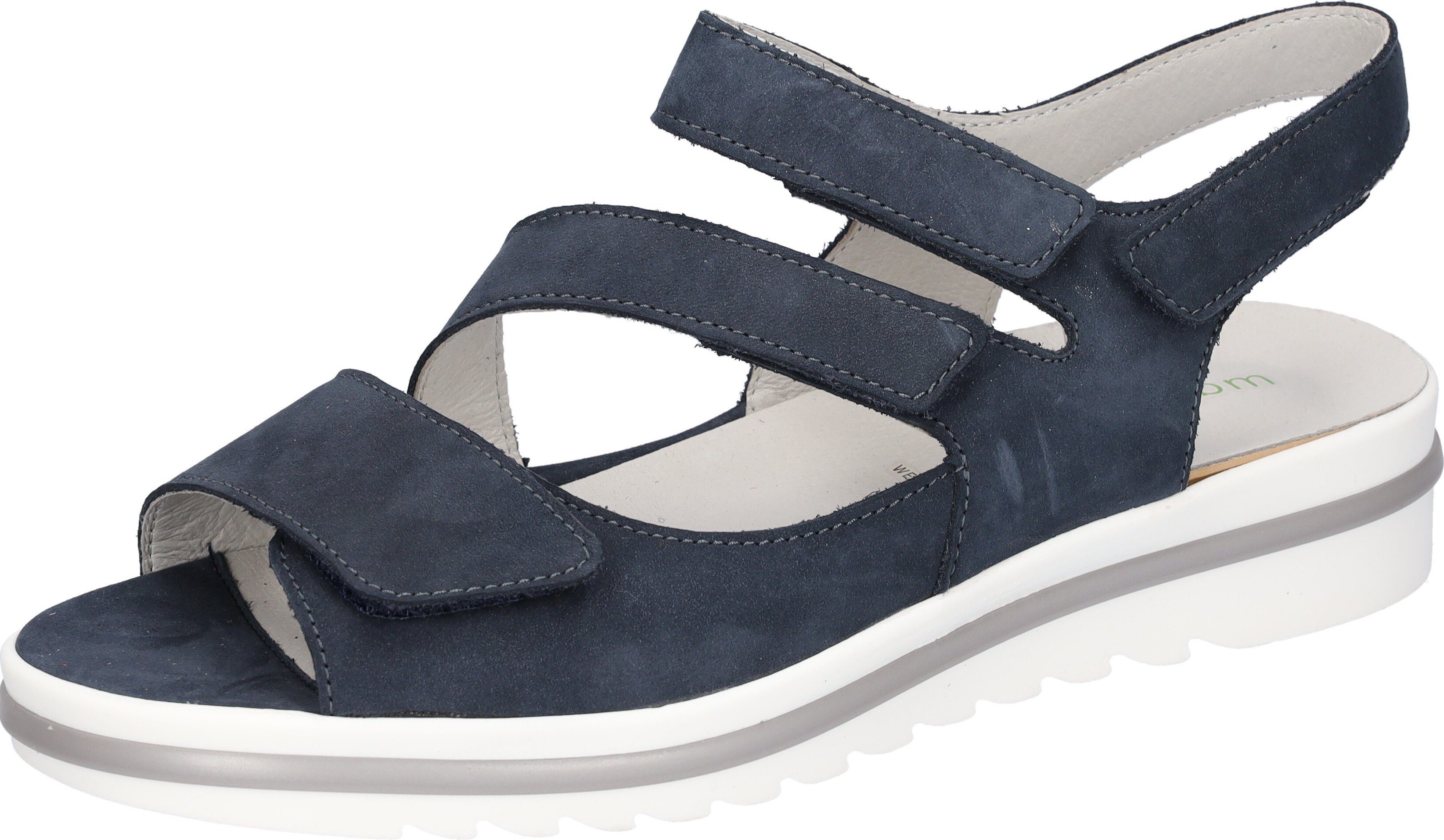Waldläufer Sleehaksandaaltjes HAKURA , zomerschoen, sandaal, sleehak, in comfortabele schoenwijdte h dames sandalen met sleehak maat 39 EU blauw