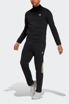 adidas sportswear trainingspak 1-4 zip fleece zwart