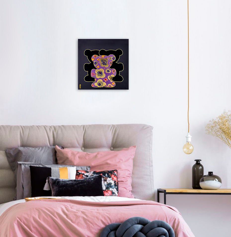 queence Artprint op linnen Bears IX Premium canvasstof, handgemaakt in Duitsland (1 stuk)