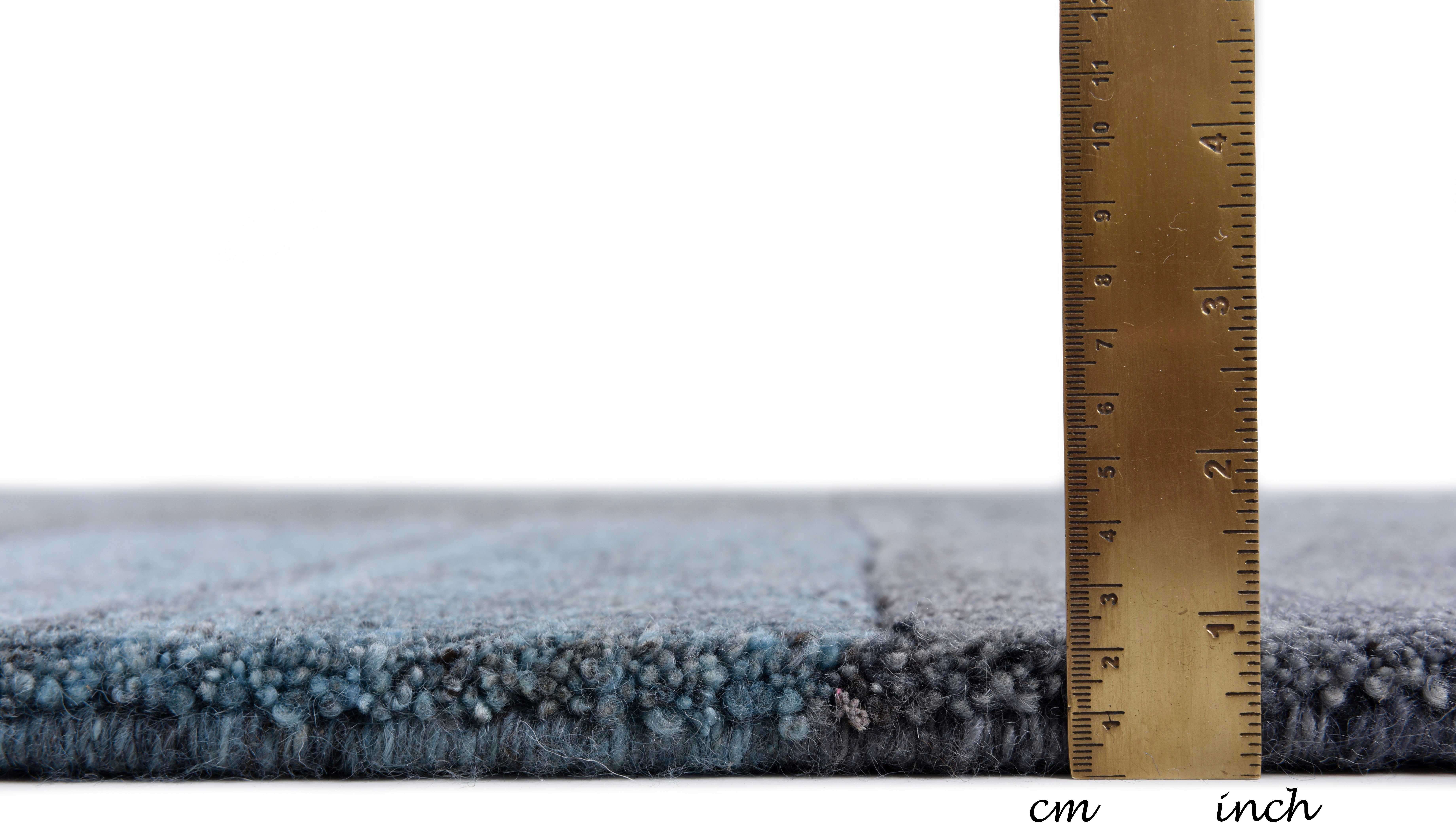 THEKO Wollen kleed Dalas - 7709 zuivere wol, met de hand geknoopt, patchworkdesign