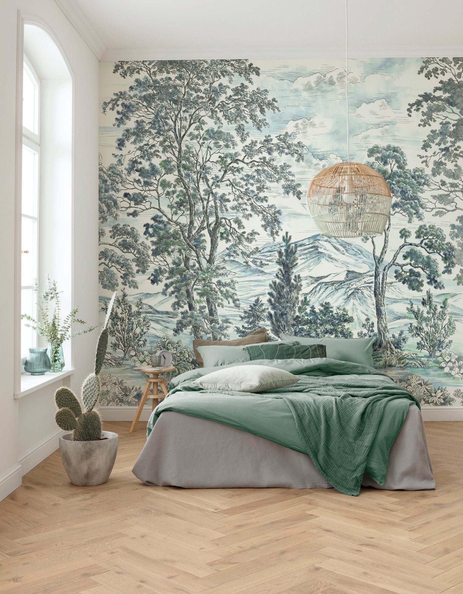 Komar Vliesbehang Digitale print vlies - Highland Trees - Afmeting 250 x 280 cm
