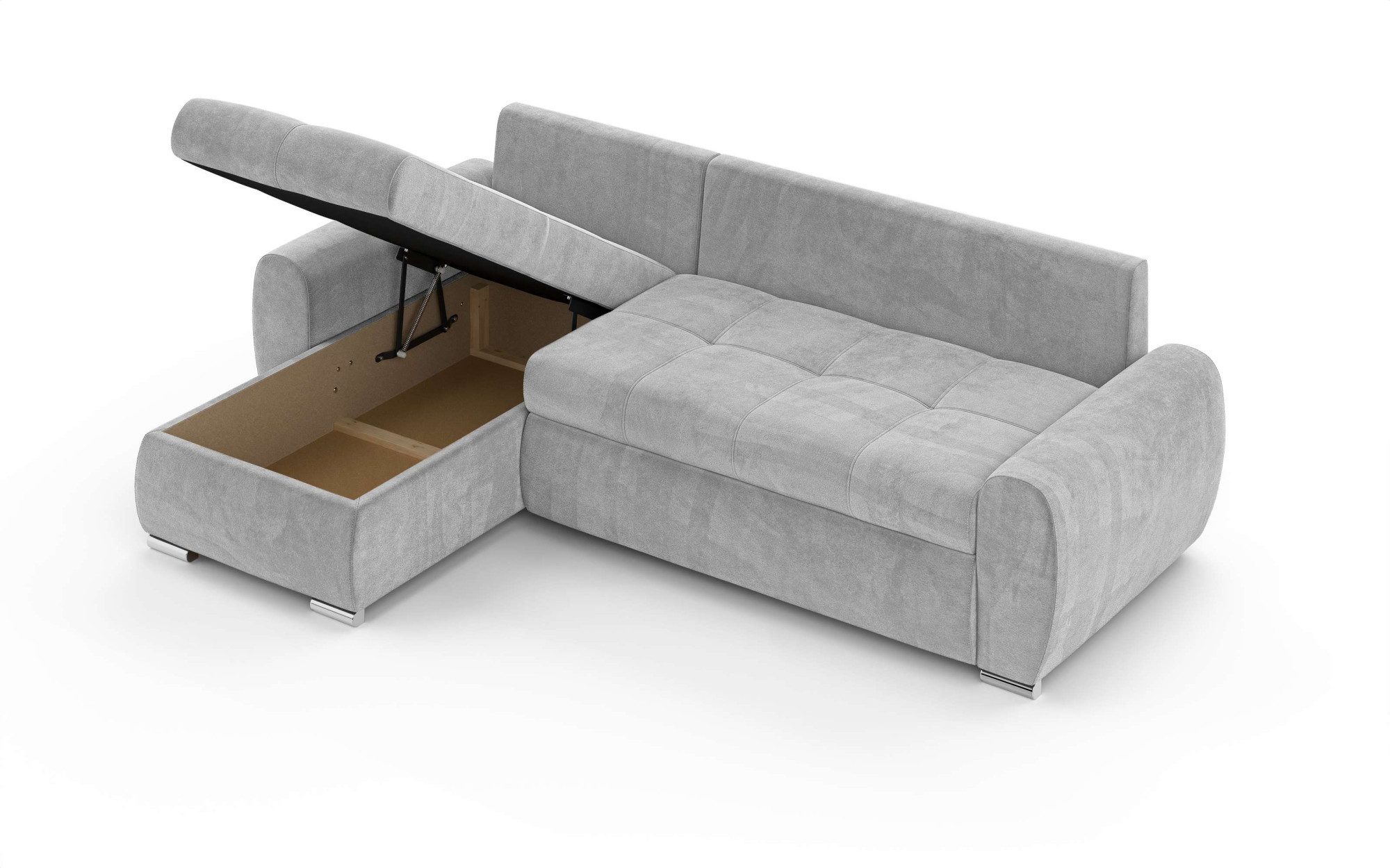 INOSIGN Hoekbank HAVERHILL slaapbank met bedlade, afmetingen B/H/D: 237/89/166 cm