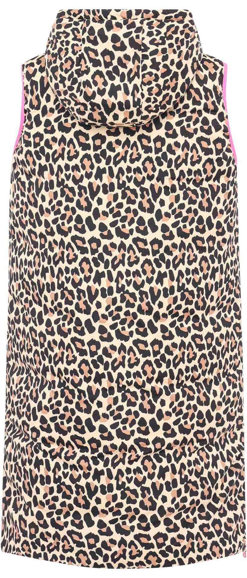 Zwillingsherz Reversible-gilet Leopard met zijritsen, dubbelzijdig te dragen