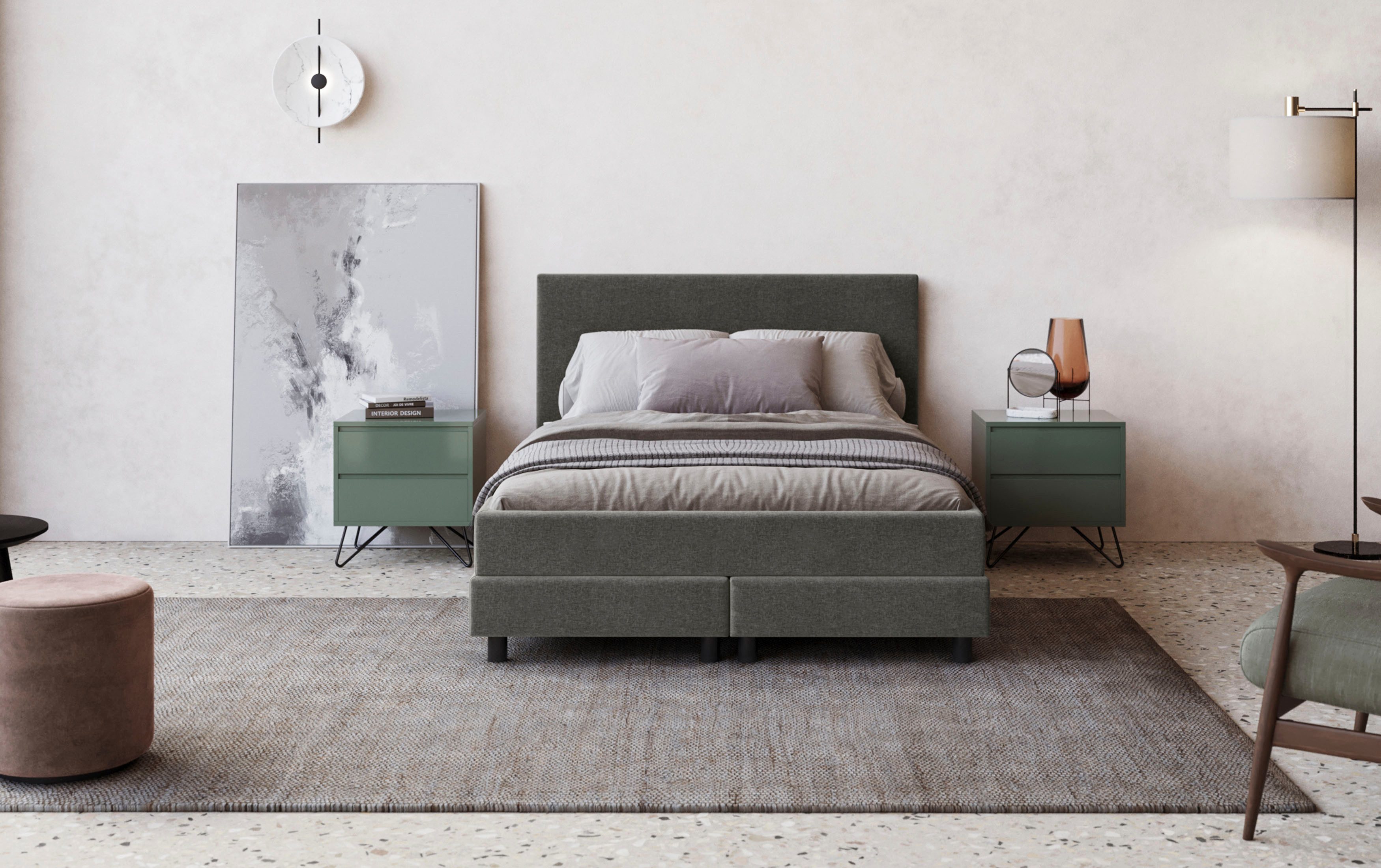 COTTA Boxspring Andorra incl. topper, verkrijgbaar in verschillende breedtes