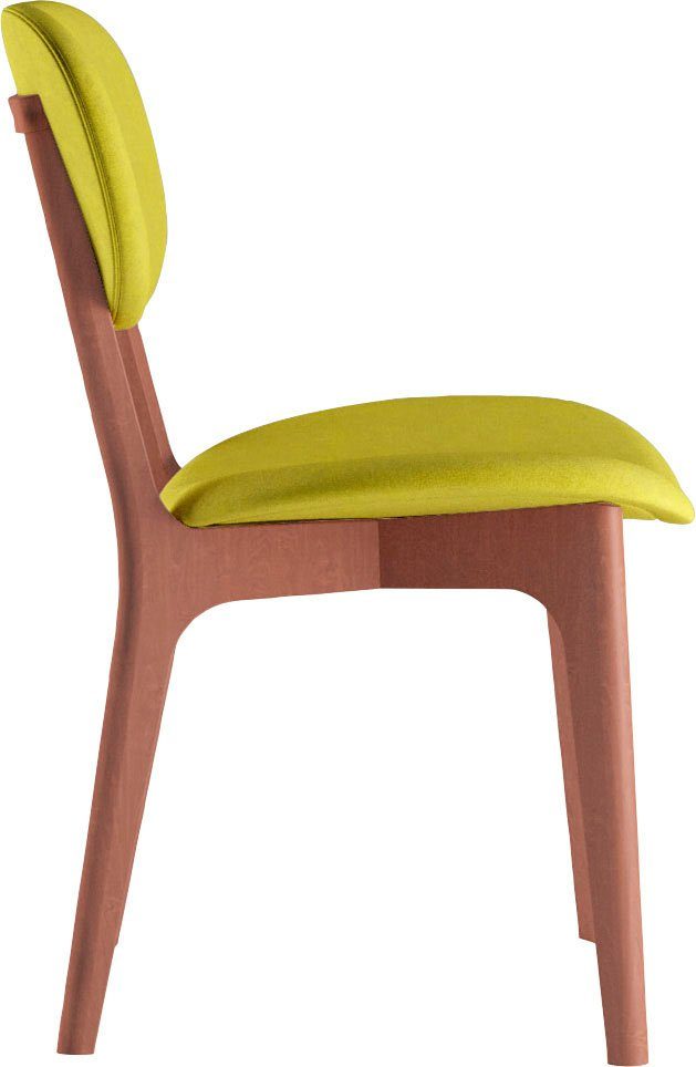 INOSIGN Stoel COZY Made in Italy Frame in beuken, kersen- of notenhout, massief hout, designstoel (set, 2 stuks)
