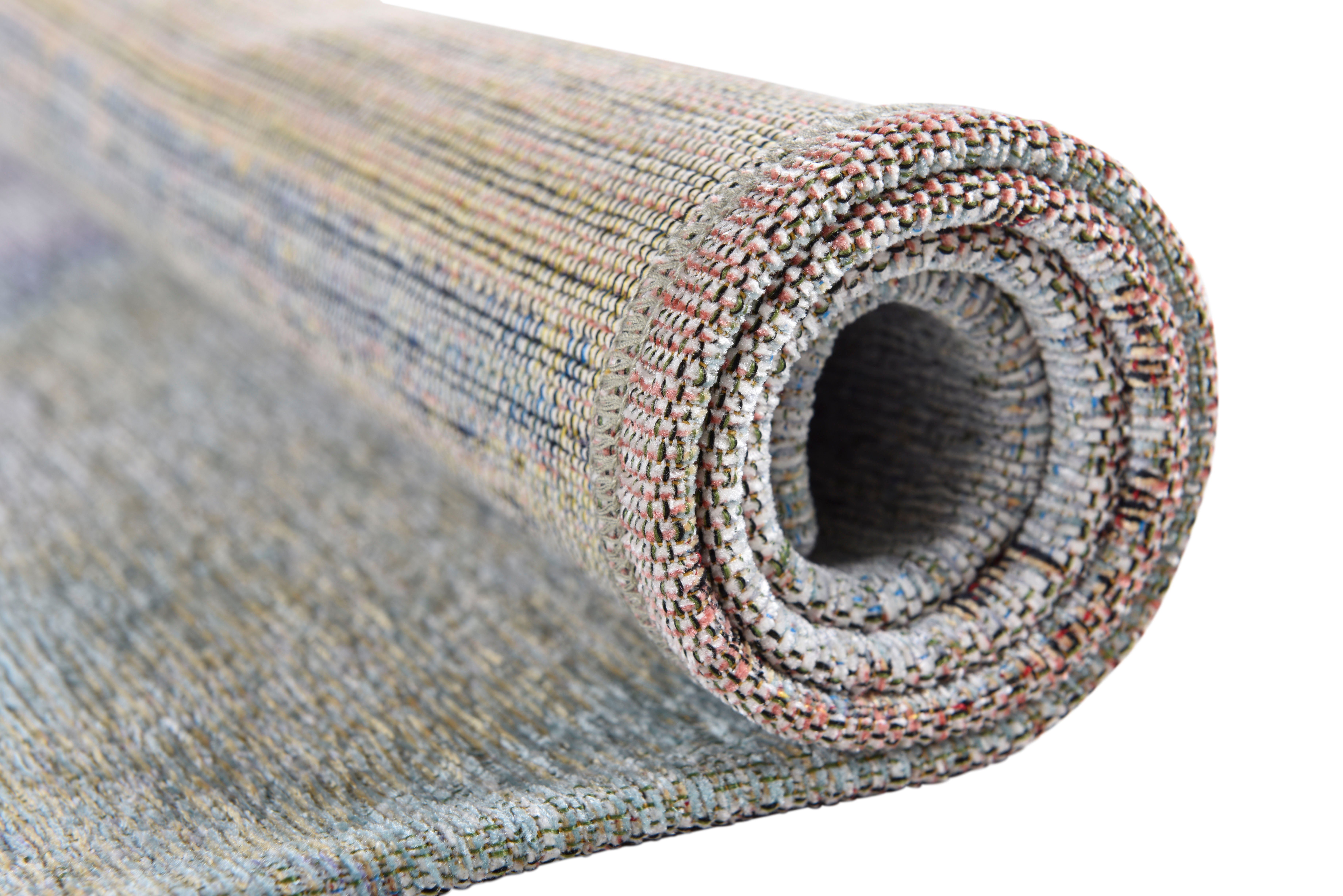 Gino Falcone Vloerkleed Cosima-106 plat geweven jacquard-vloerkleed, met chenillegaren, modern design