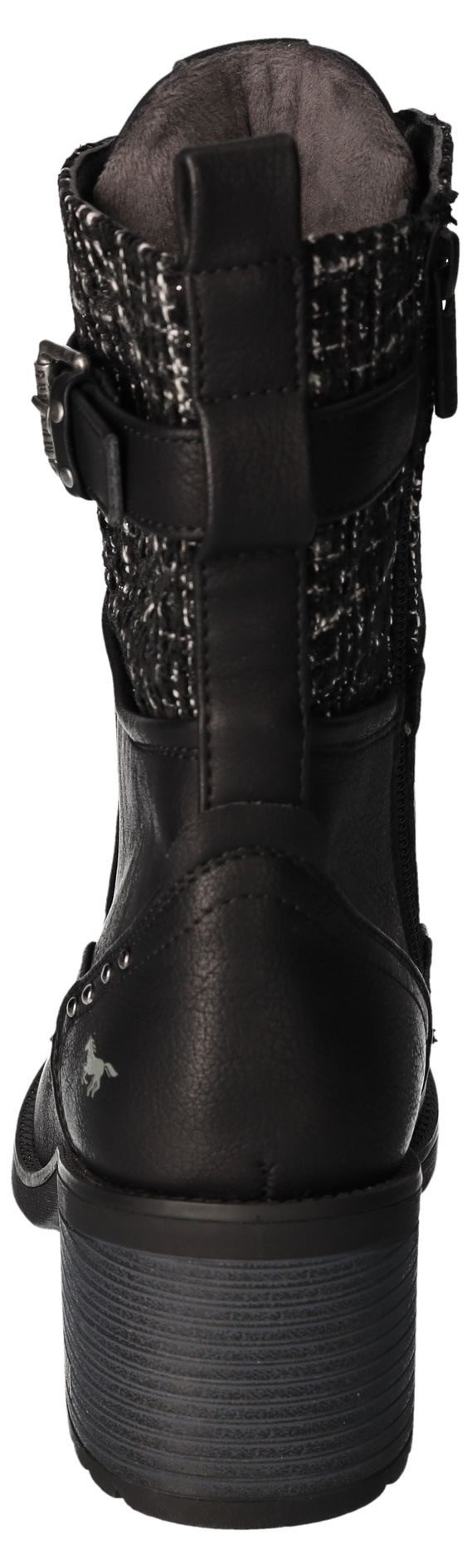 Mustang Shoes Winterlaarsjes Plateau enkellaars, veterschoenen met praktische binnenrits