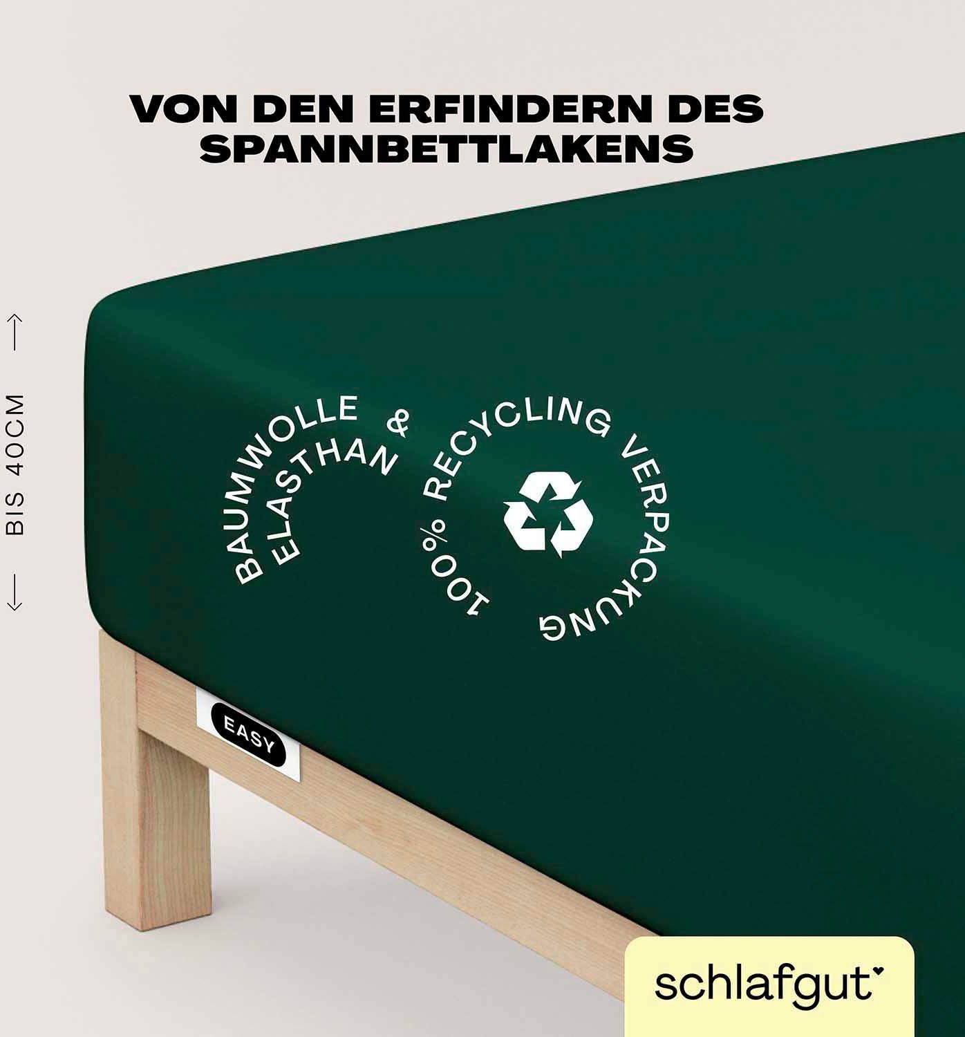 Schlafgut Hoeslaken EASY jersey elastaan boxspring (1 stuk)