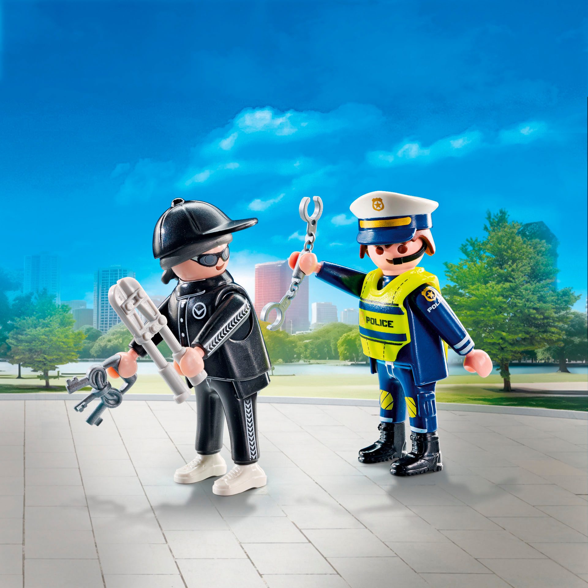 Playmobil® Constructie-speelset Polizist und Einbrecher (71804), Playmobil DuoPack (8-delig)