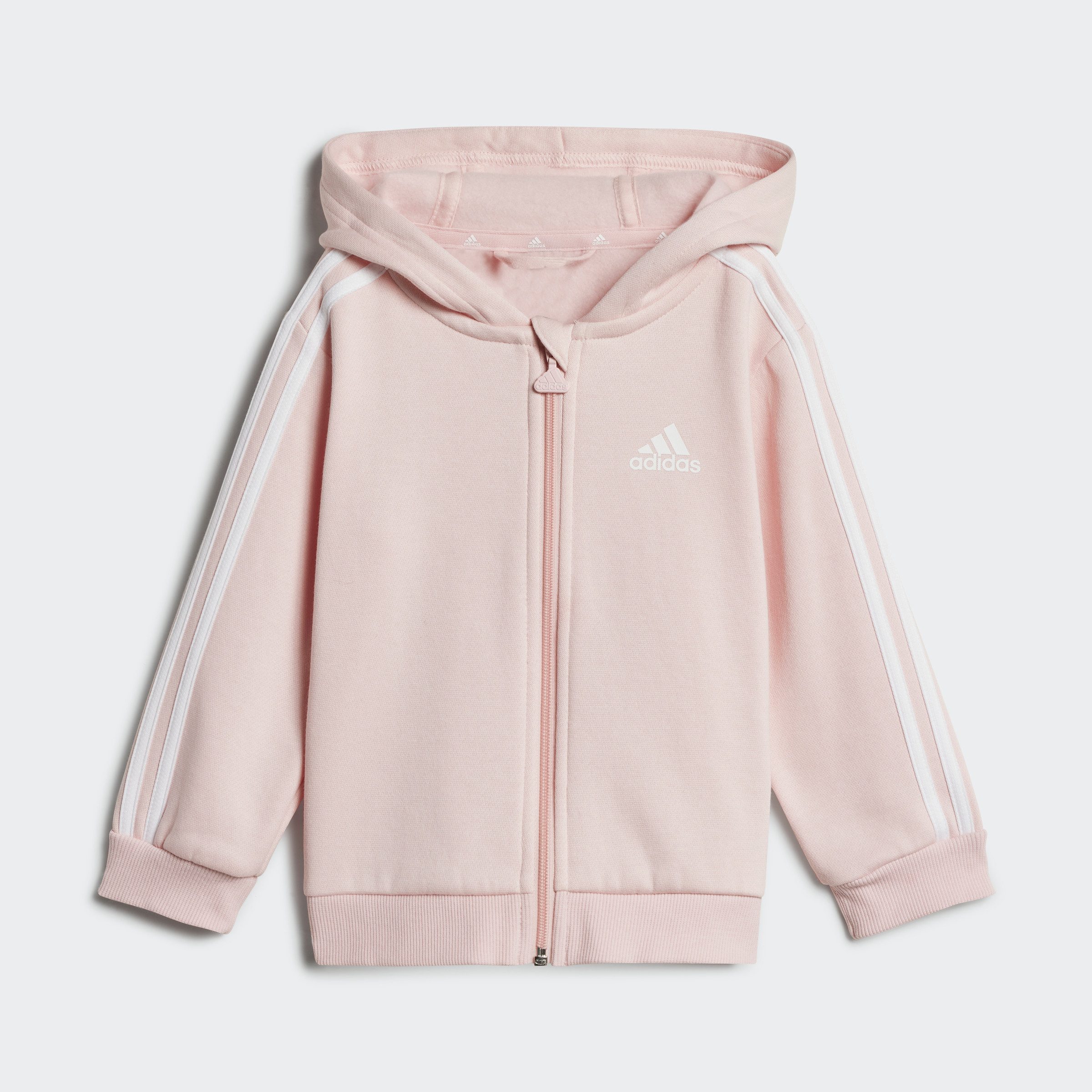 adidas Sportswear Trainingspak ESSENTIALS FULLZIP HOODED JOGGINGPAK (2-delig)