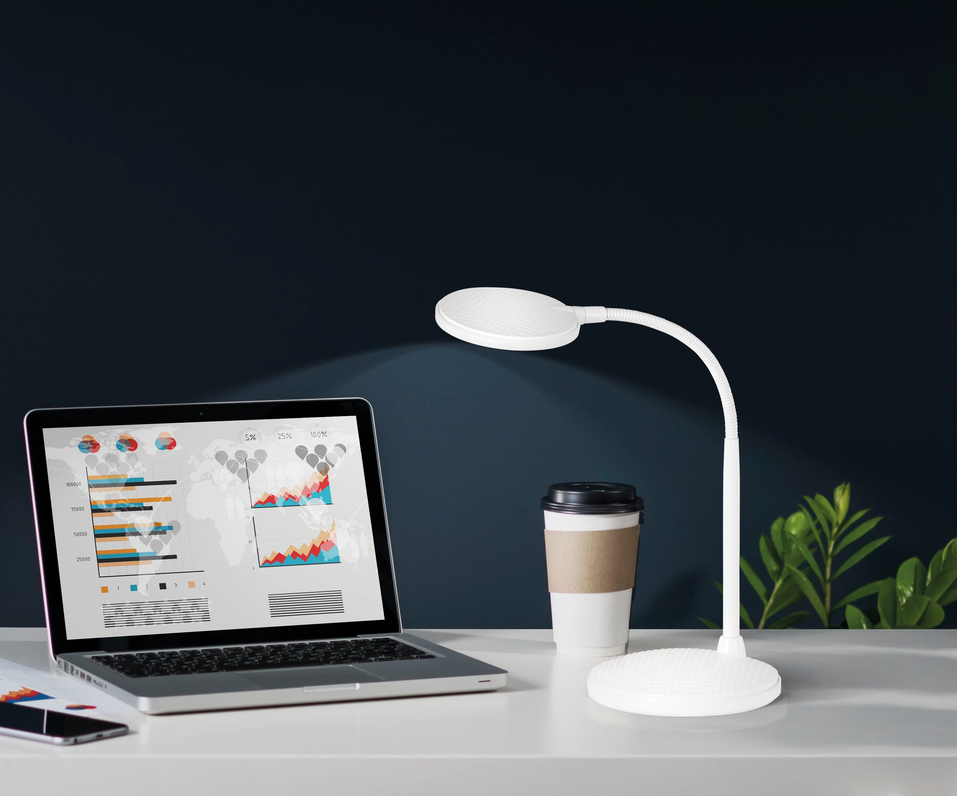 Honsel Leuchten Tafellamp WORK duurzame led (1 stuk)