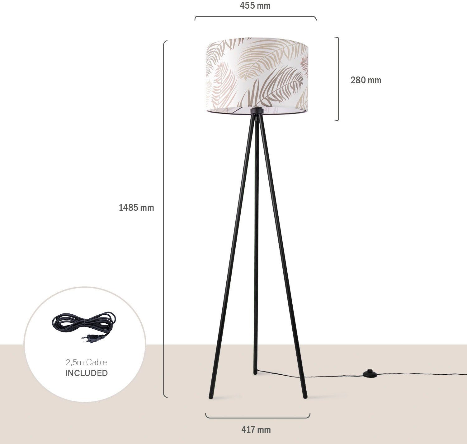 Paco Home Staande lamp Trina Kuba Woonkamer kinderkamer lampenkap kamer decoratie slaapkamer palm