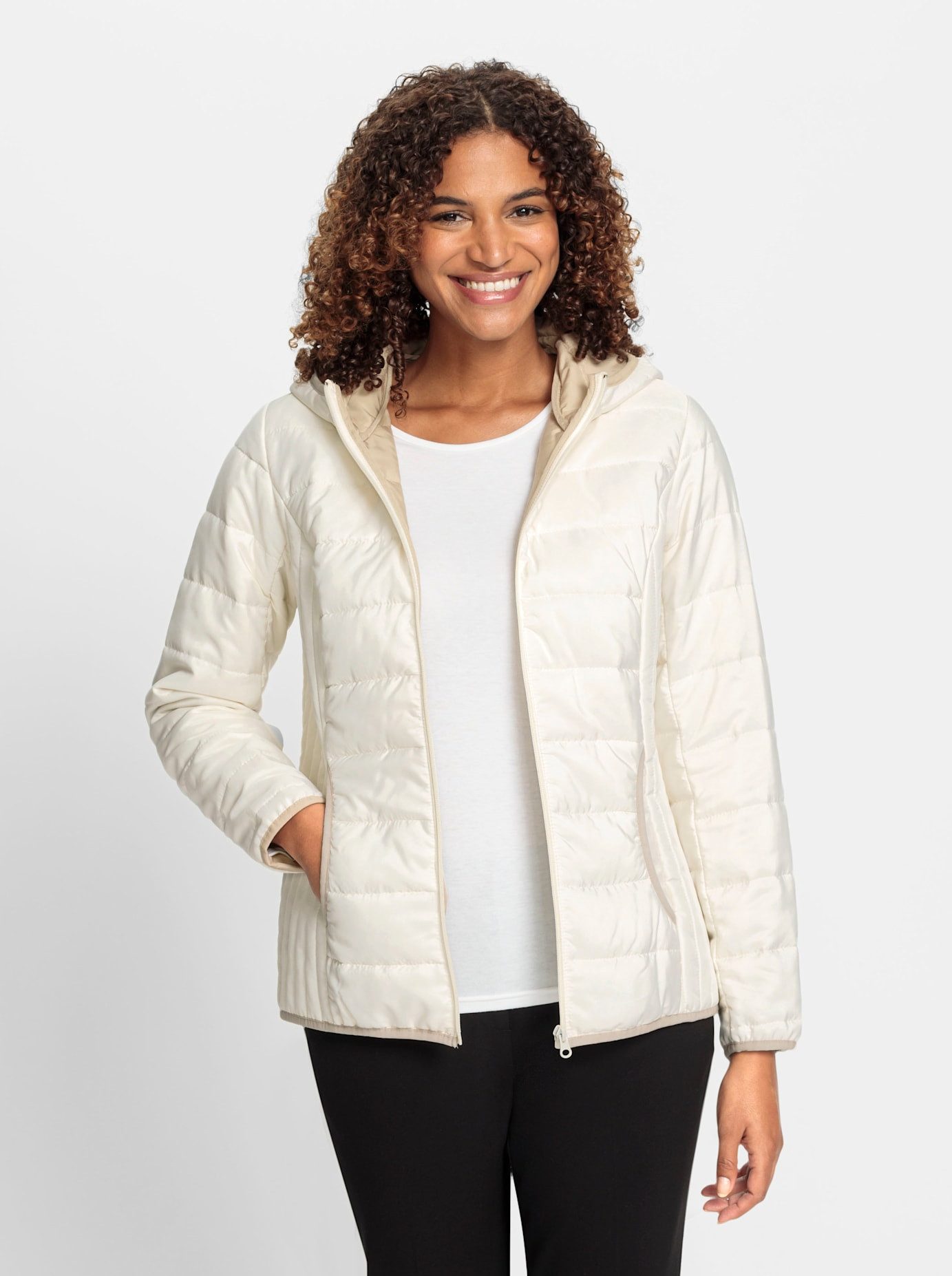 Casual Looks Gewatteerde jas dames gewatteerde jassen maat 52 beige