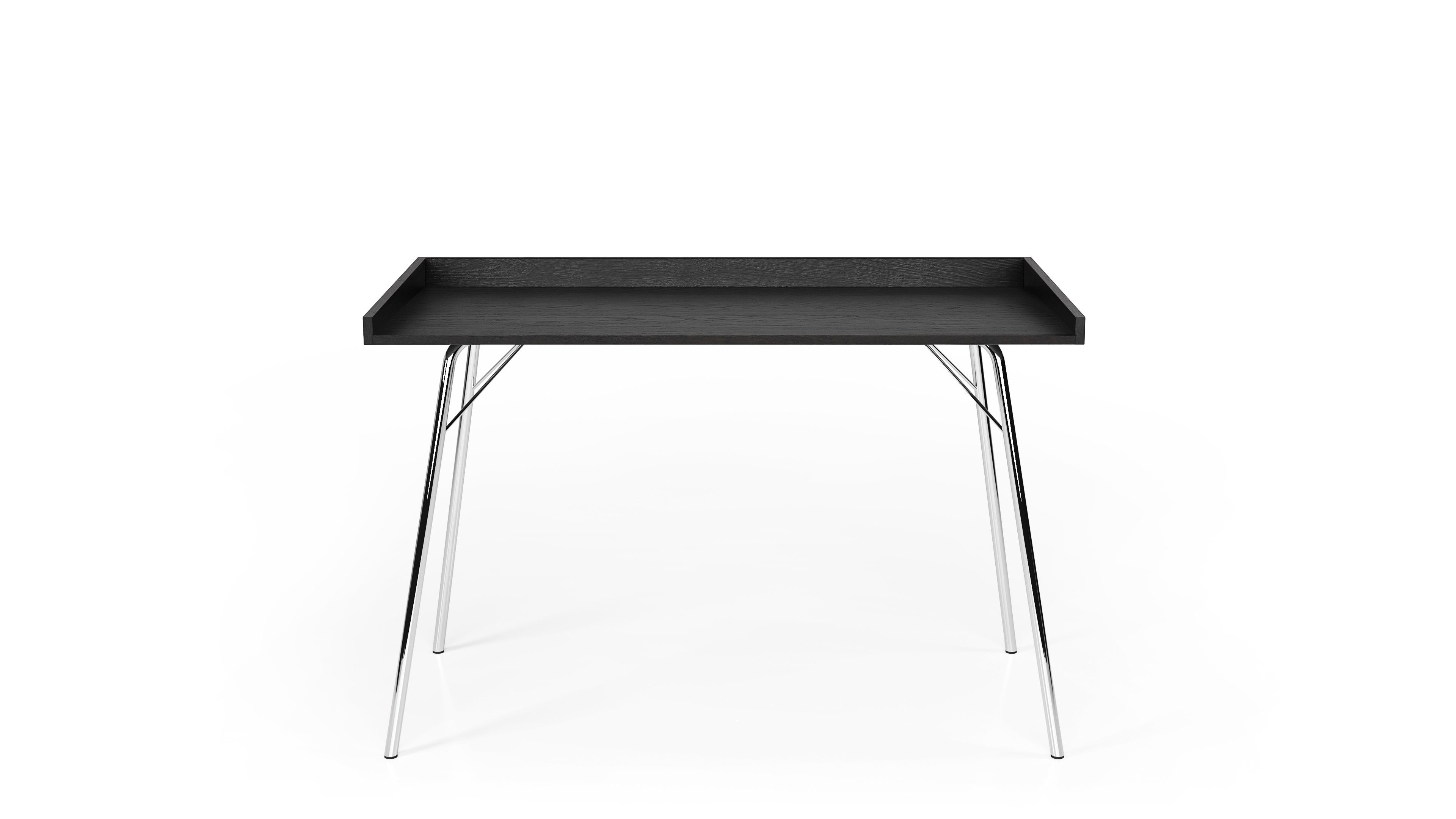 Woodman Bureau Houtfineer van eiken bureaus zwart