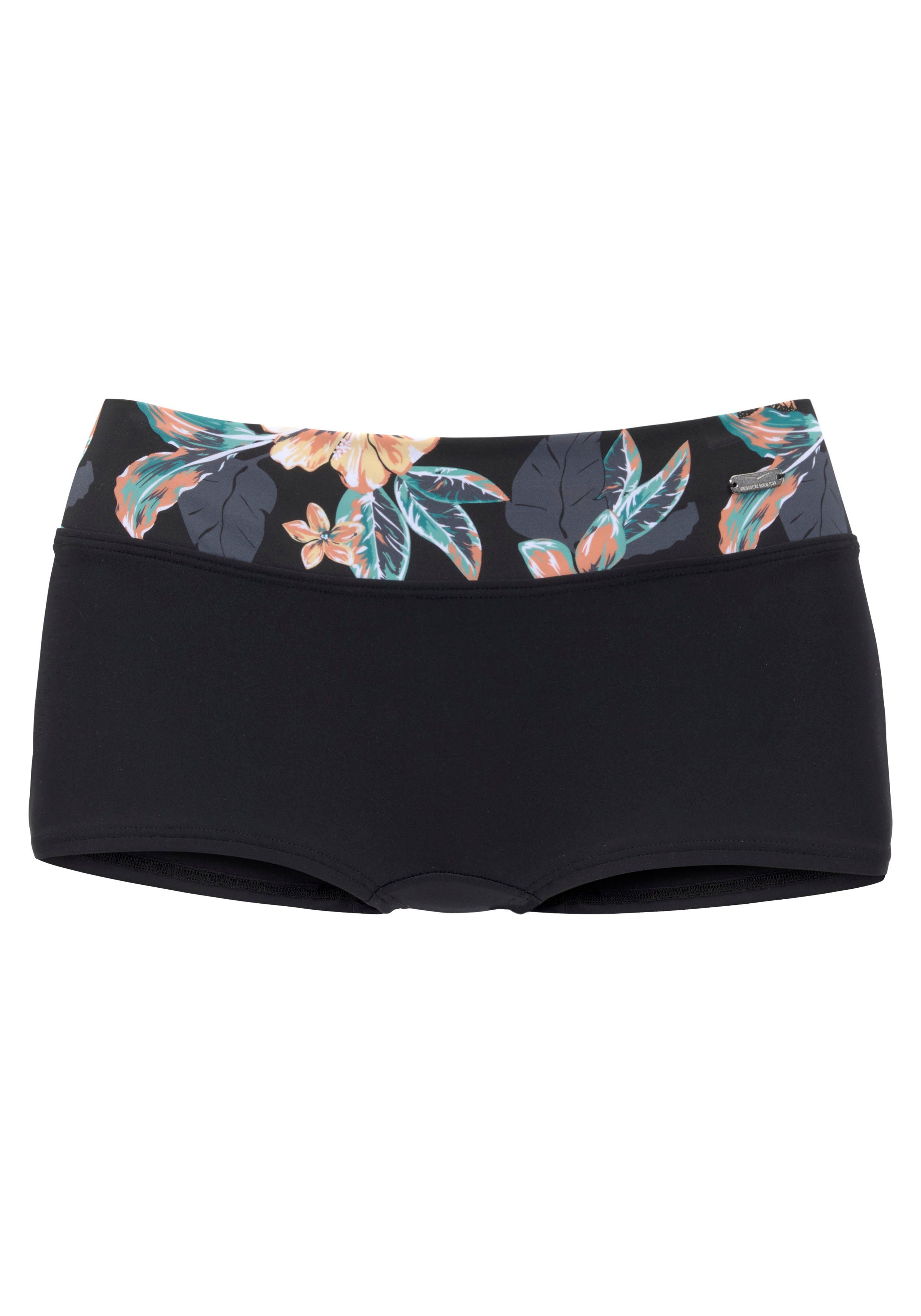 Venice Beach Bikini-hotpants Lori bedrukt, met bloemontwerp, van gerecycled polyamide, mix-kini