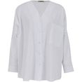ltb blouse met lange mouwen zoyida in casual geknipte pasvorm en eenvoudige unikleurige look met een v-hals wit