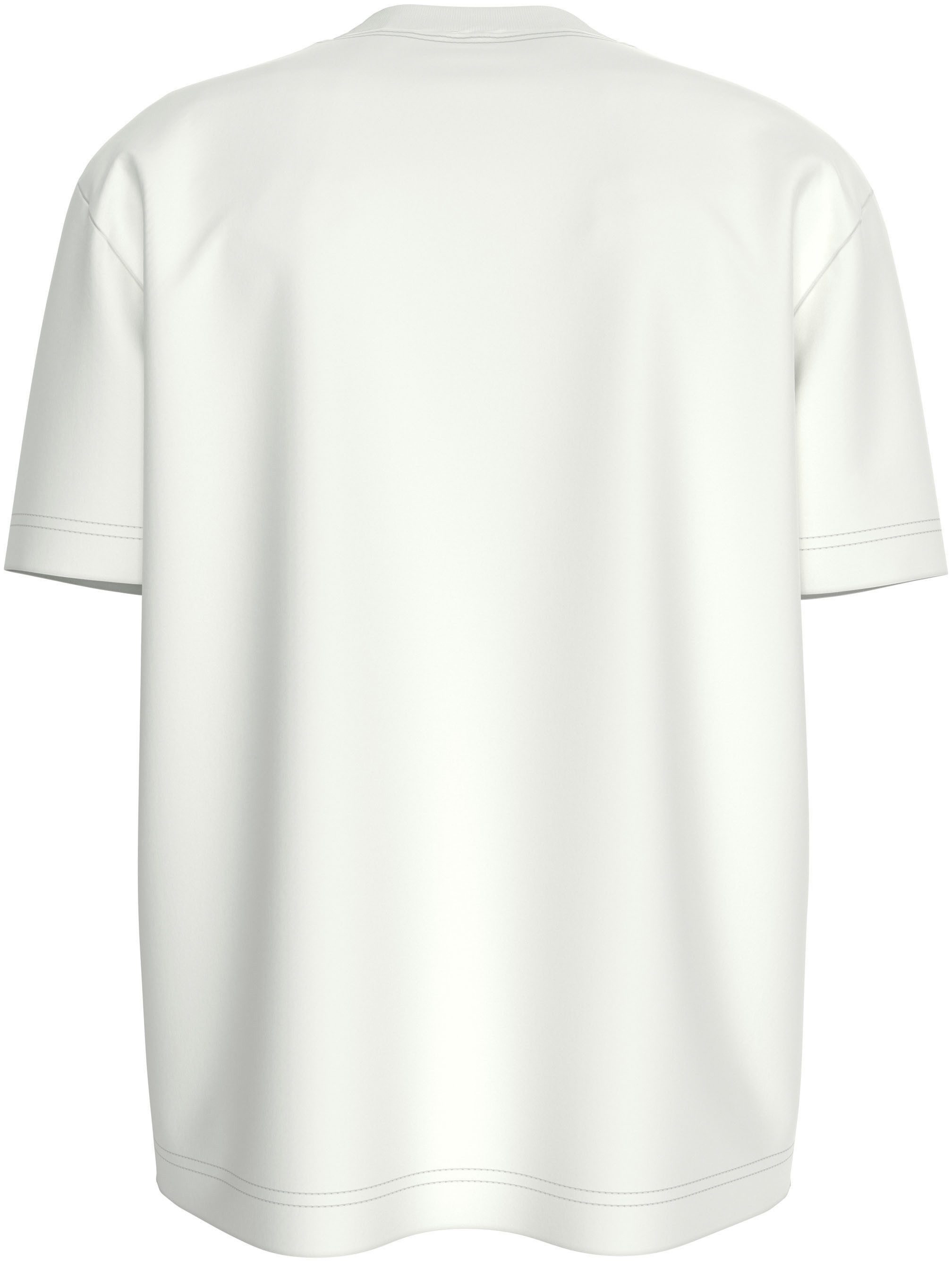 Calvin Klein Shirt met ronde hals TEXTURED MONOLOGO TEE