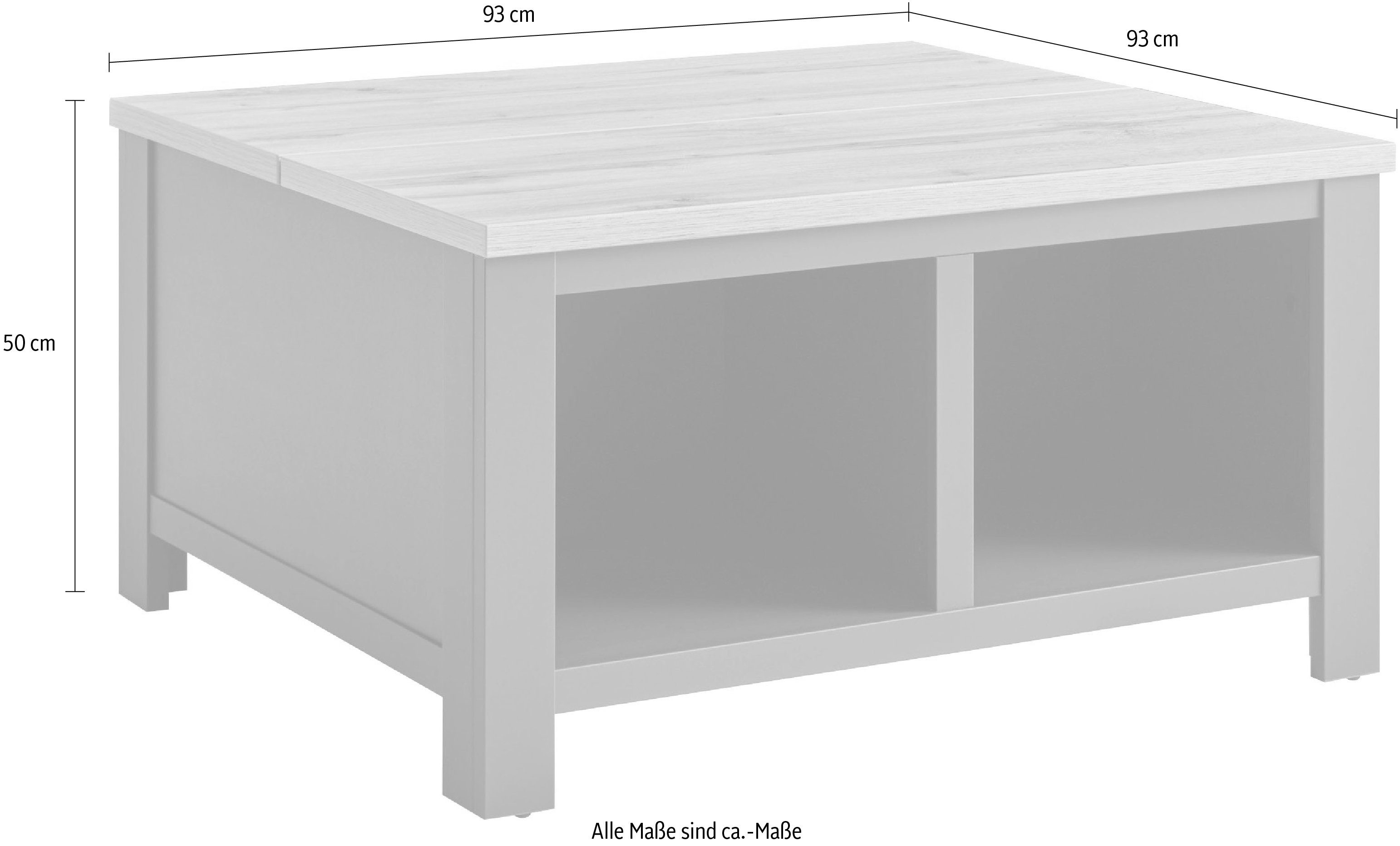 Home affaire Salontafel CAMBRIDGE Breedte ca. 93 cm