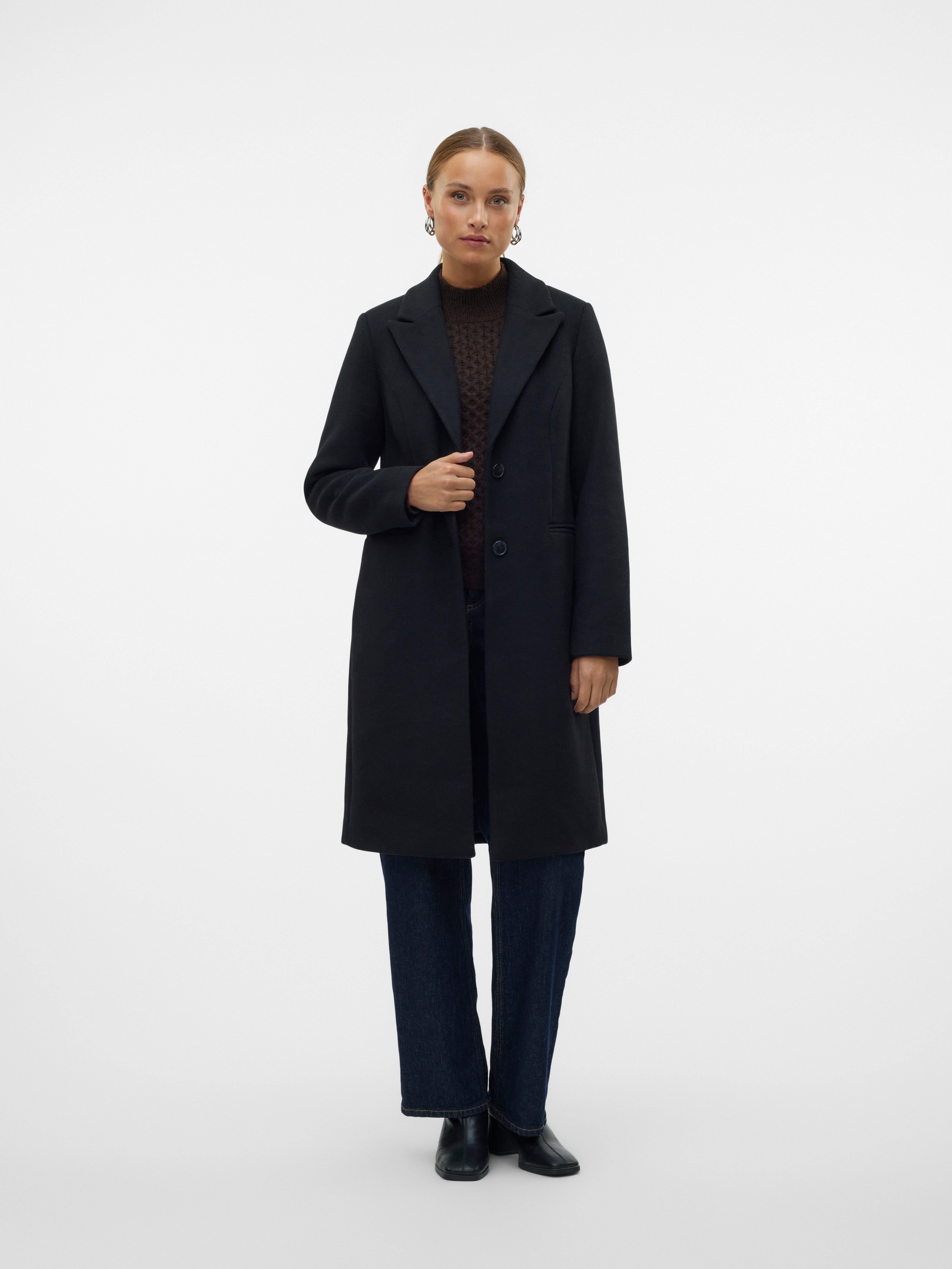 Vero Moda Lange jas VMBLAZA LONG WOOL COAT