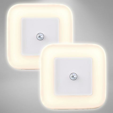 B.K.Licht Stekkerlamp BK_GD1133 LED Nachtlicht 2er Set, Flurlicht mit Bewegungsmelder, Weiß