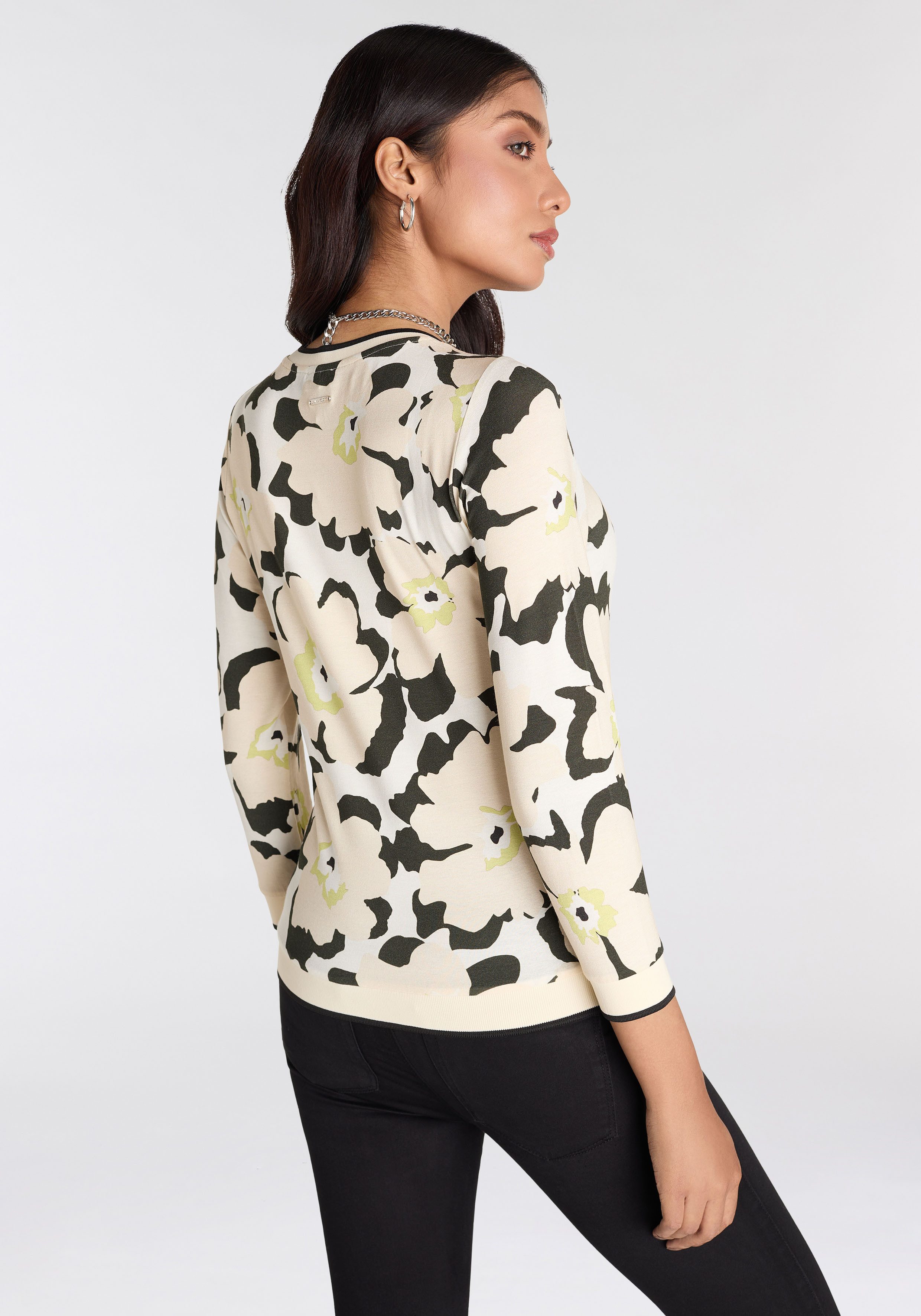 Laura Scott Shirt met 3/4 mouwen met stijlvolle all-over print