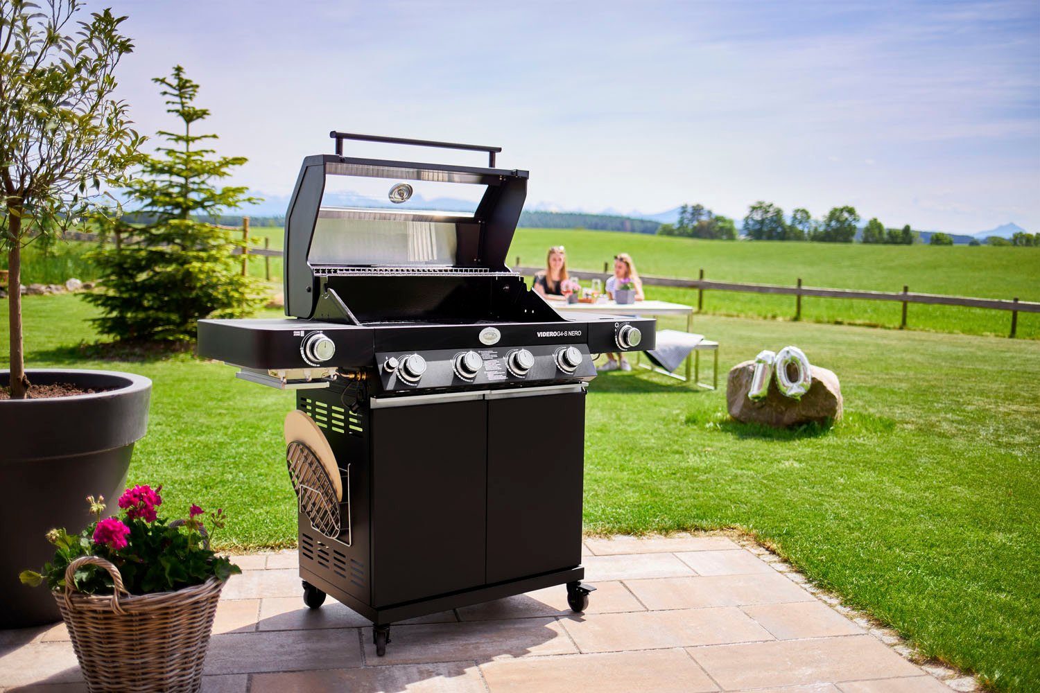 ROESLE Grillroosterhouder VARIO, 25434 Roestvrij staal houder voor VARIO grill inzetstukken, voor alle VIDERO modellen