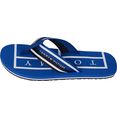 tommy hilfiger teenslippers strips hilfiger beach sandal met logo-opschrift opzij blauw