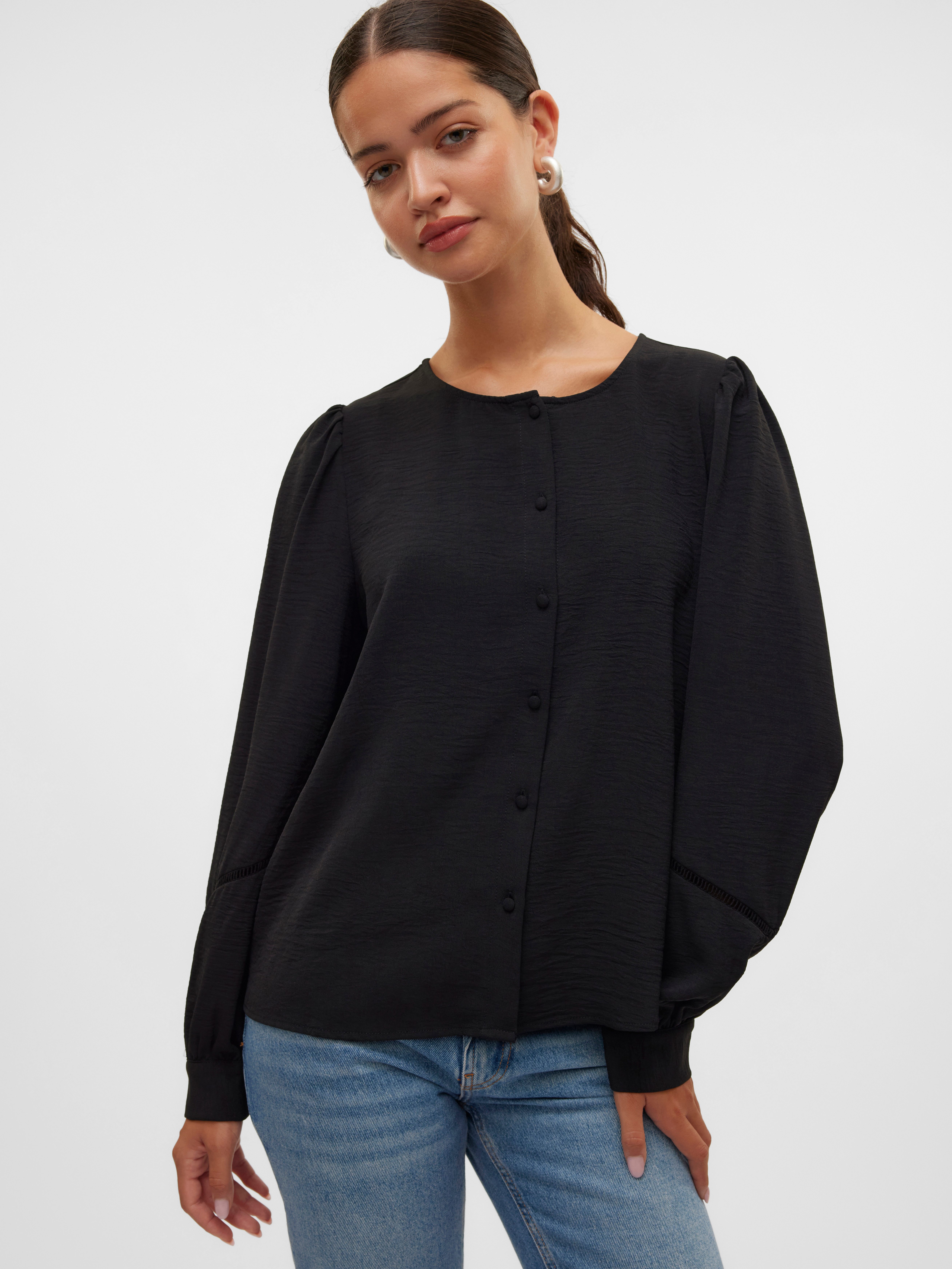 Vero Moda Blouse met lange mouwen VMALVA L S TAPE SHIRT WVN GA