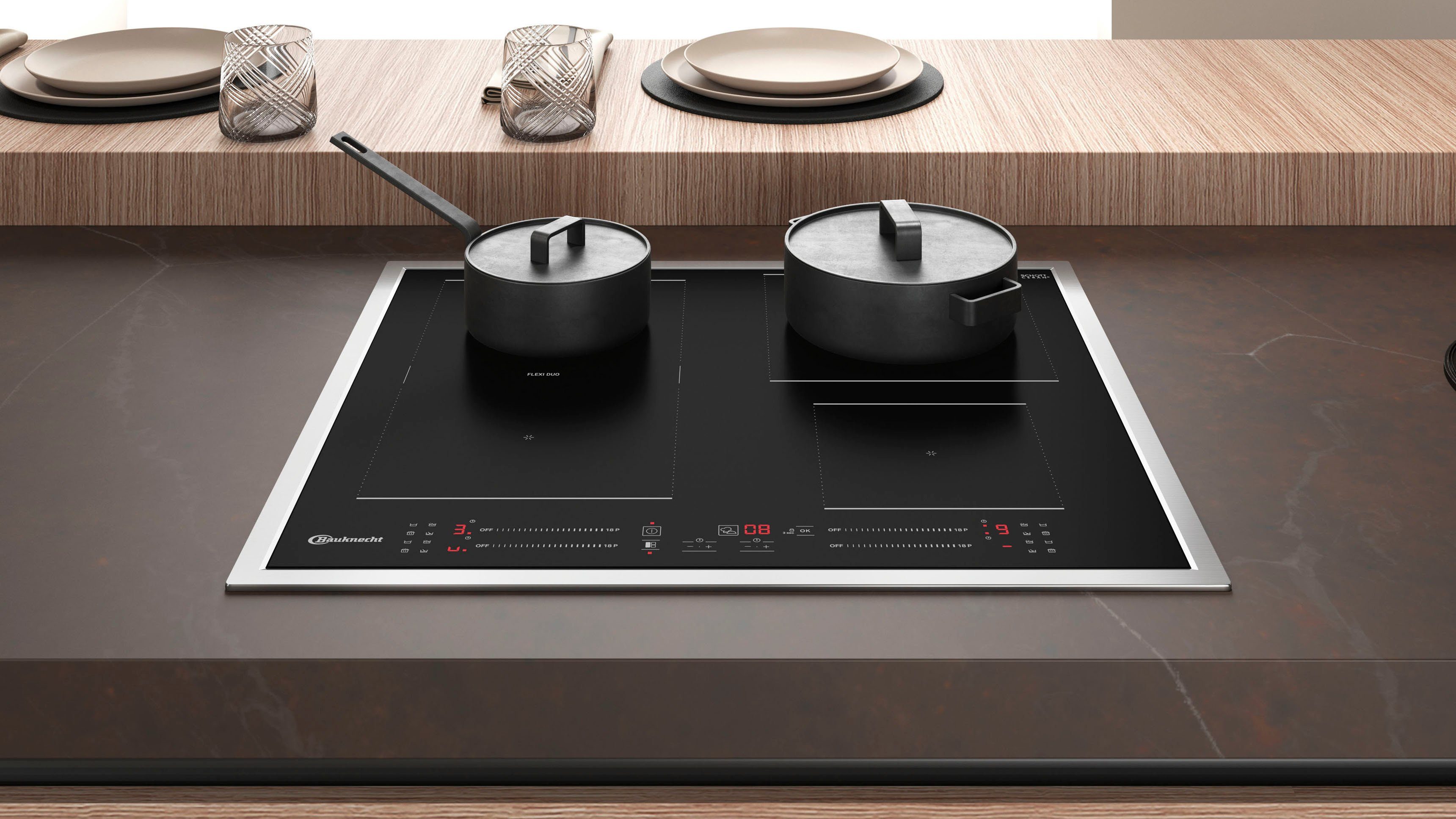 BAUKNECHT Inbouw ovenset BAKO 4 PF16 BLACK