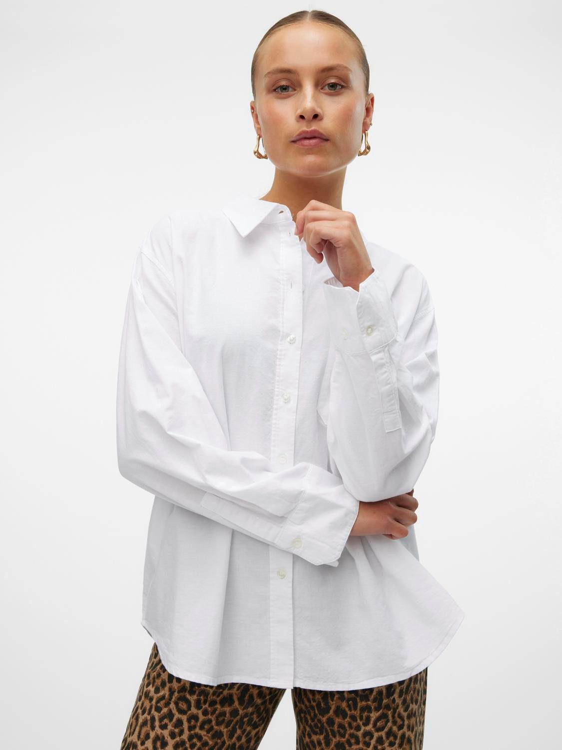Vero Moda Blouse met lange mouwen VMIDA OXFORD SHIRT WVN GA NOOS