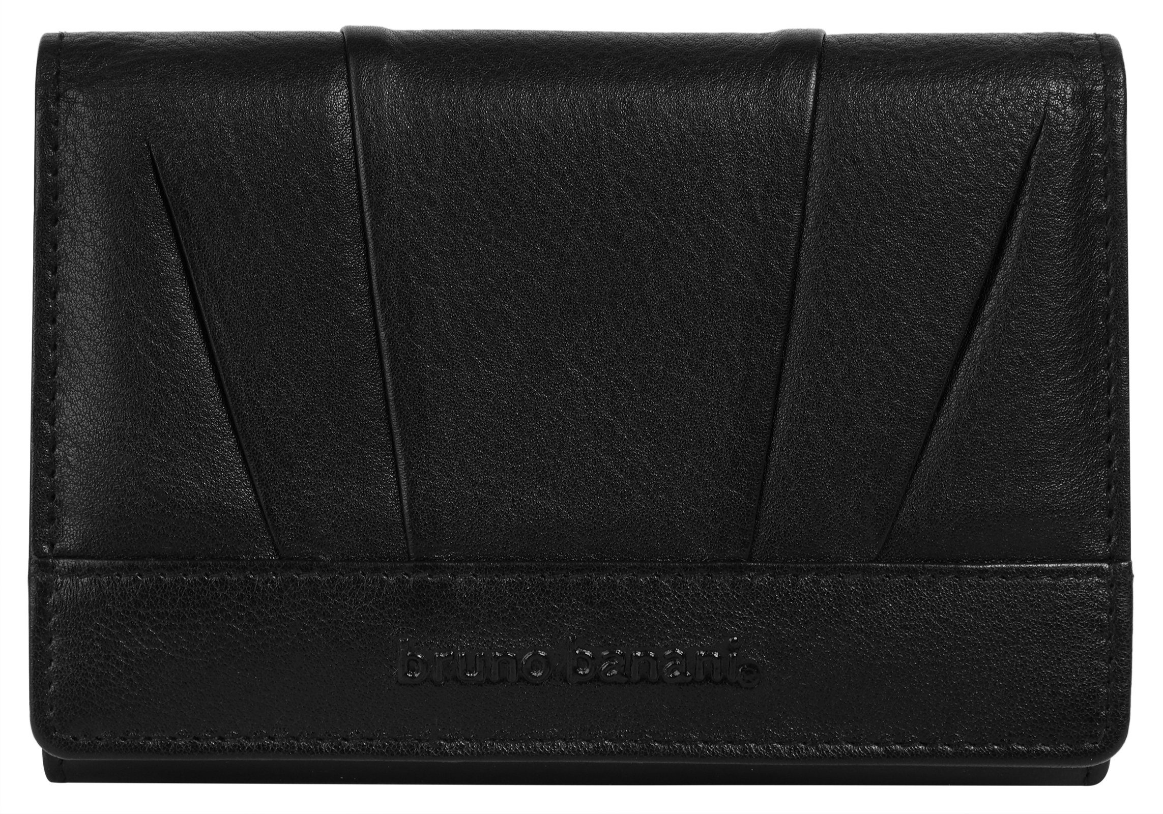 Bruno Banani Portemonnee echt leder unisex portemonnees zwart