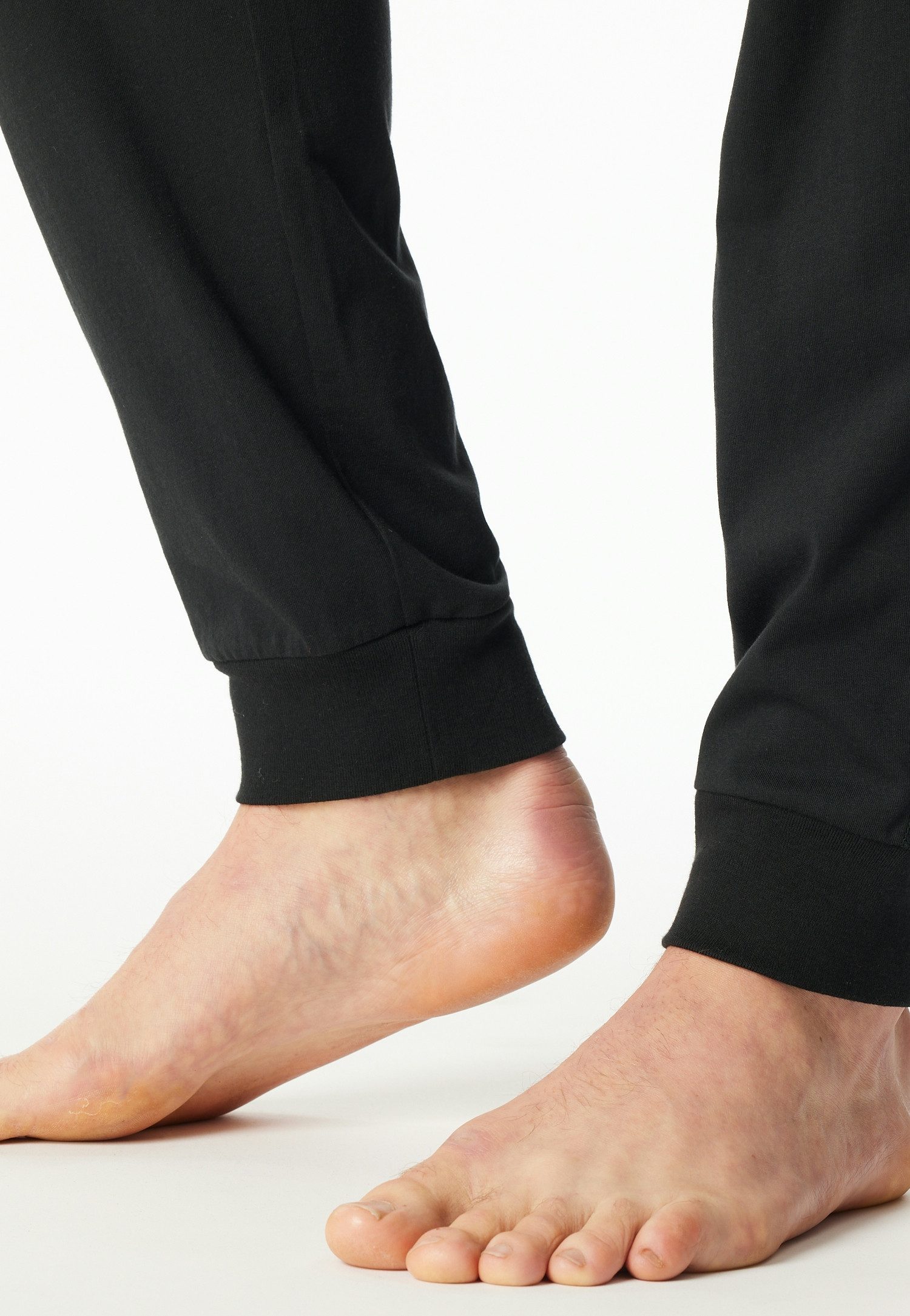 Schiesser Pyjama Modern Nightwear zijzakken, borstzak, lange mouw, katoen, single jersey (2-delig)