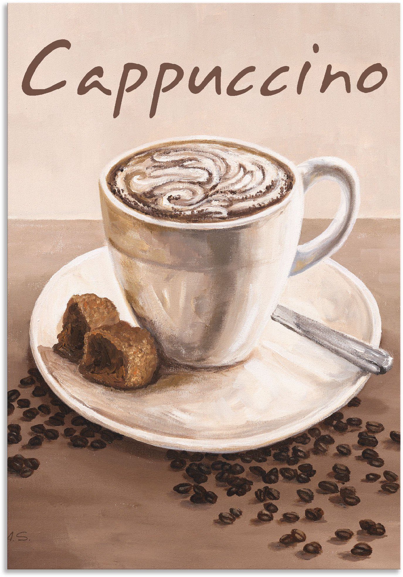 Artland Artprint Cappuccino - koffie in vele afmetingen & productsoorten - artprint van aluminium / artprint voor buiten, artprint op linnen, poster, muursticker / wandfolie ook ge