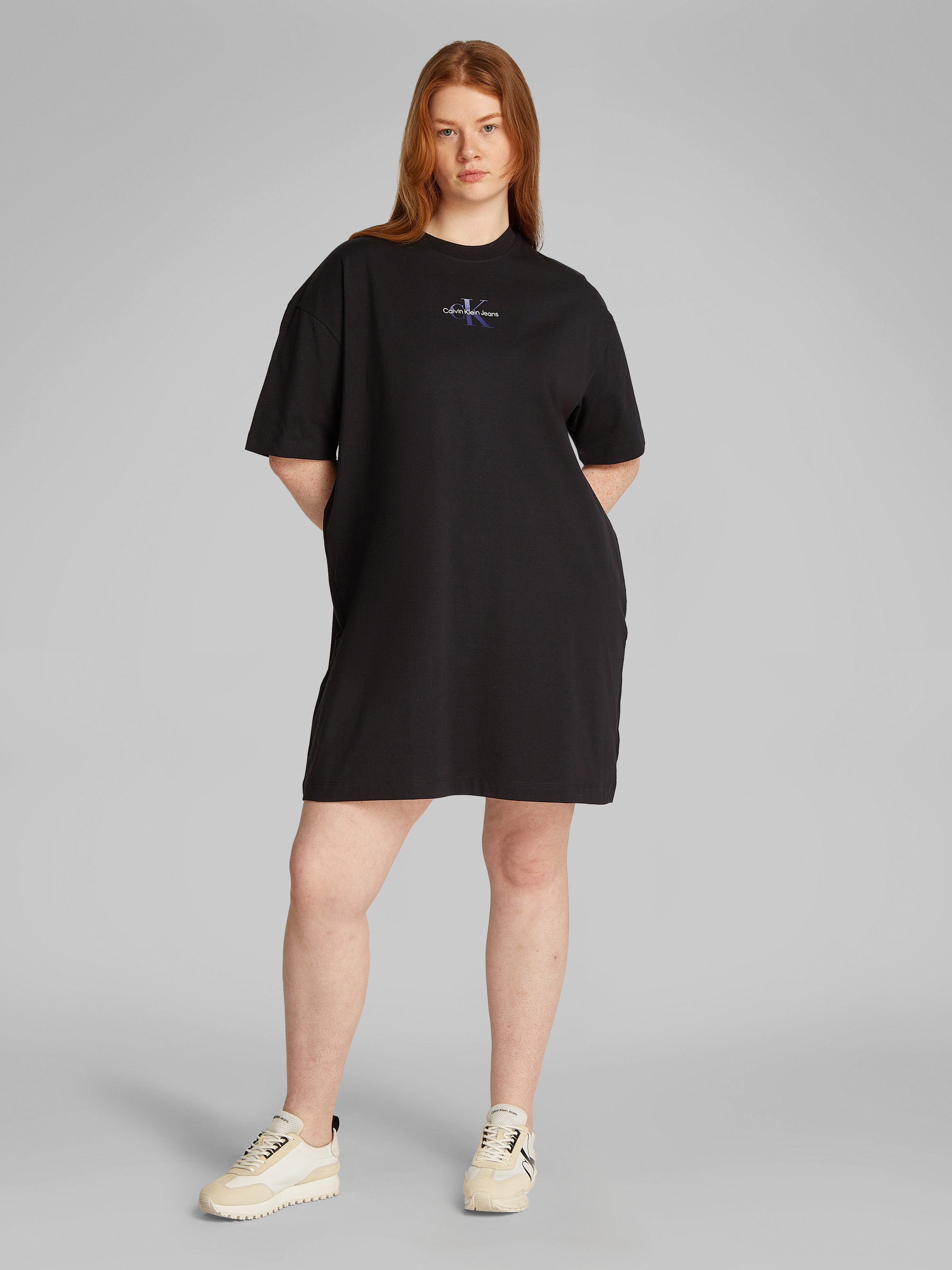 Calvin Klein Jeans Plus Shirtjurk PLUS GRADIENT MONOLOGO TEE DRESS