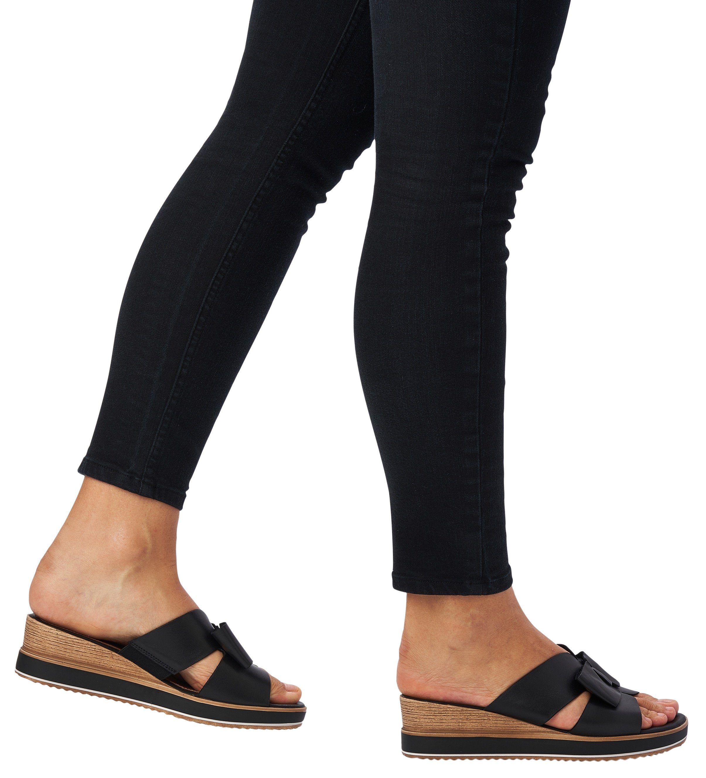 Remonte Slippers , sleehak, zomerschoen met mooie sierstrik