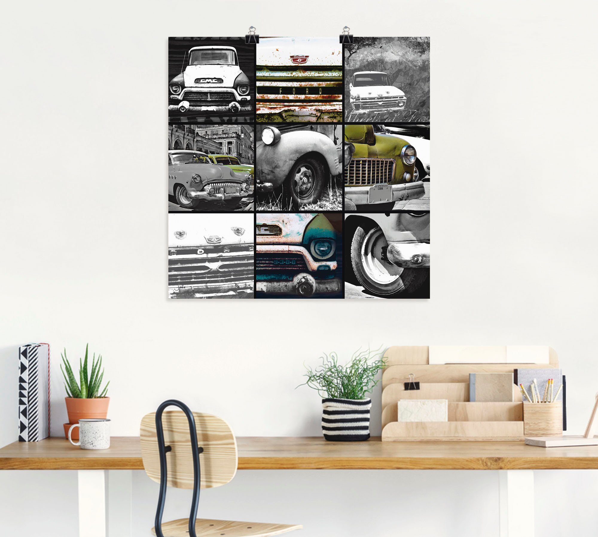 Artland Artprint Auto’s I als artprint van aluminium, artprint voor buiten, poster in diverse formaten