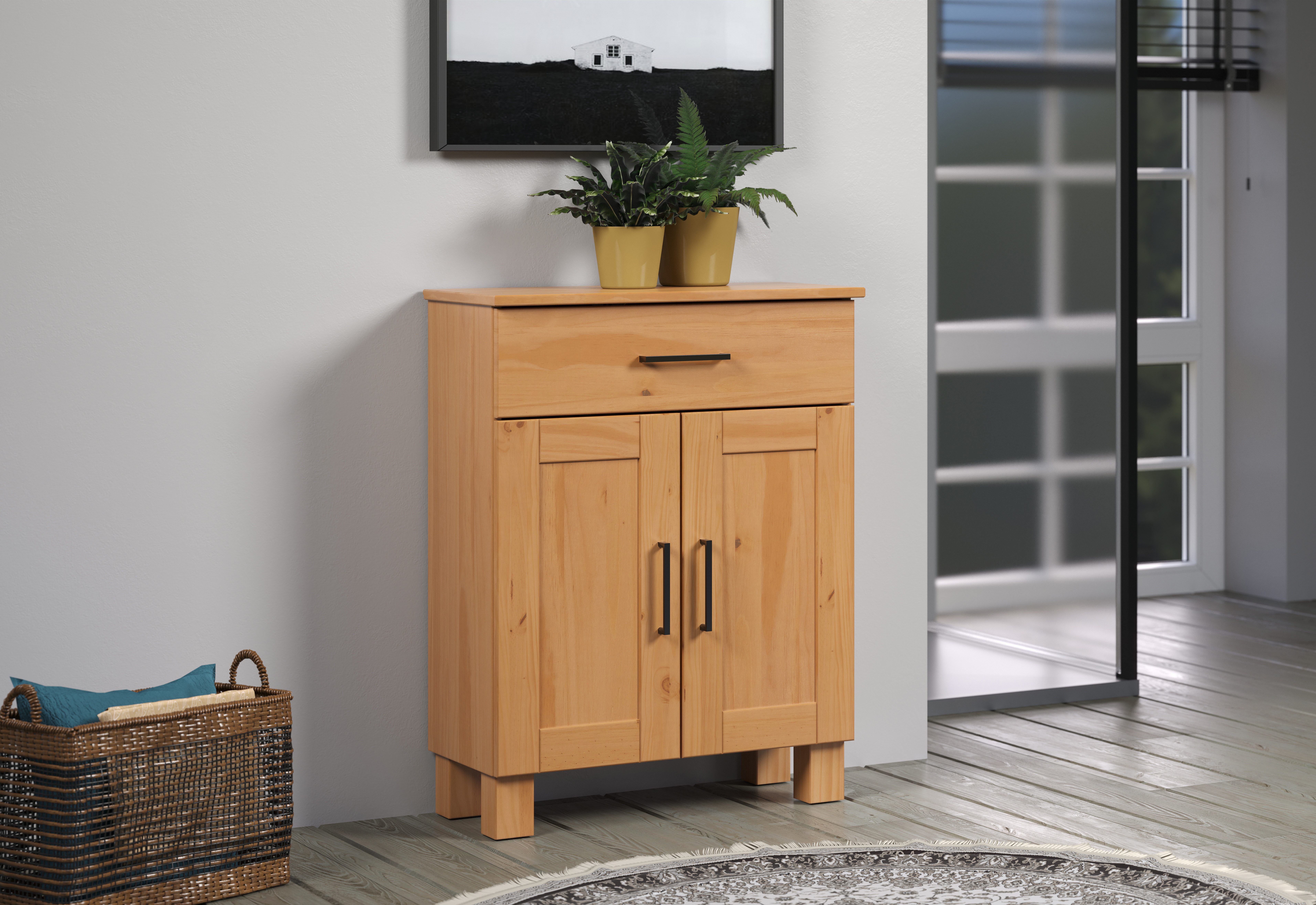 welltime Onderkast Ulea Badkommode van massief hout met brede lade - (B/D/H) 60/30/80 cm (1 stuk)