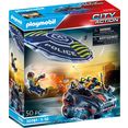 playmobil constructie-speelset politieparachute: achtervolging van het amfibievoertuig (70781), city action gemaakt in europa (80 stuks) multicolor