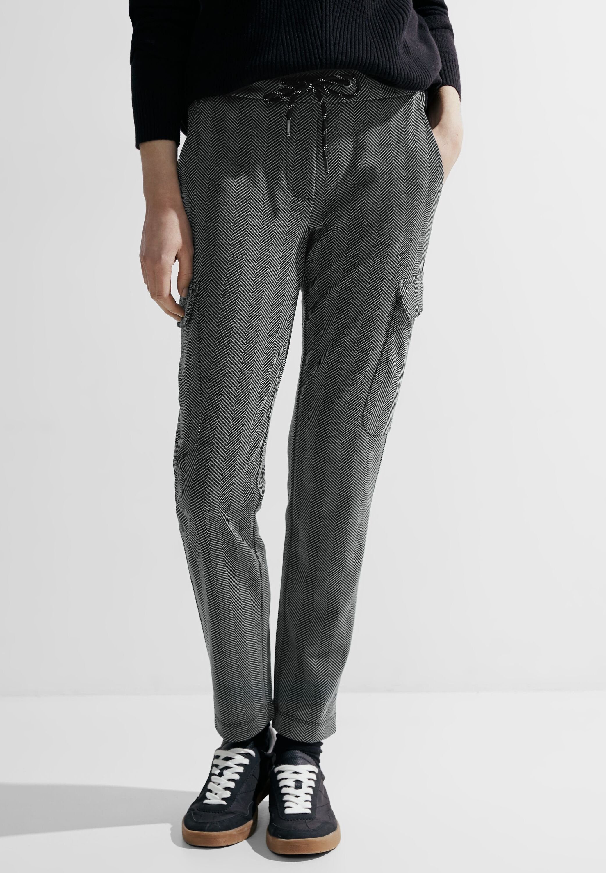 Cecil Cargobroek Stijl Tracey dames cargo broeken maat XXL (46) zwart
