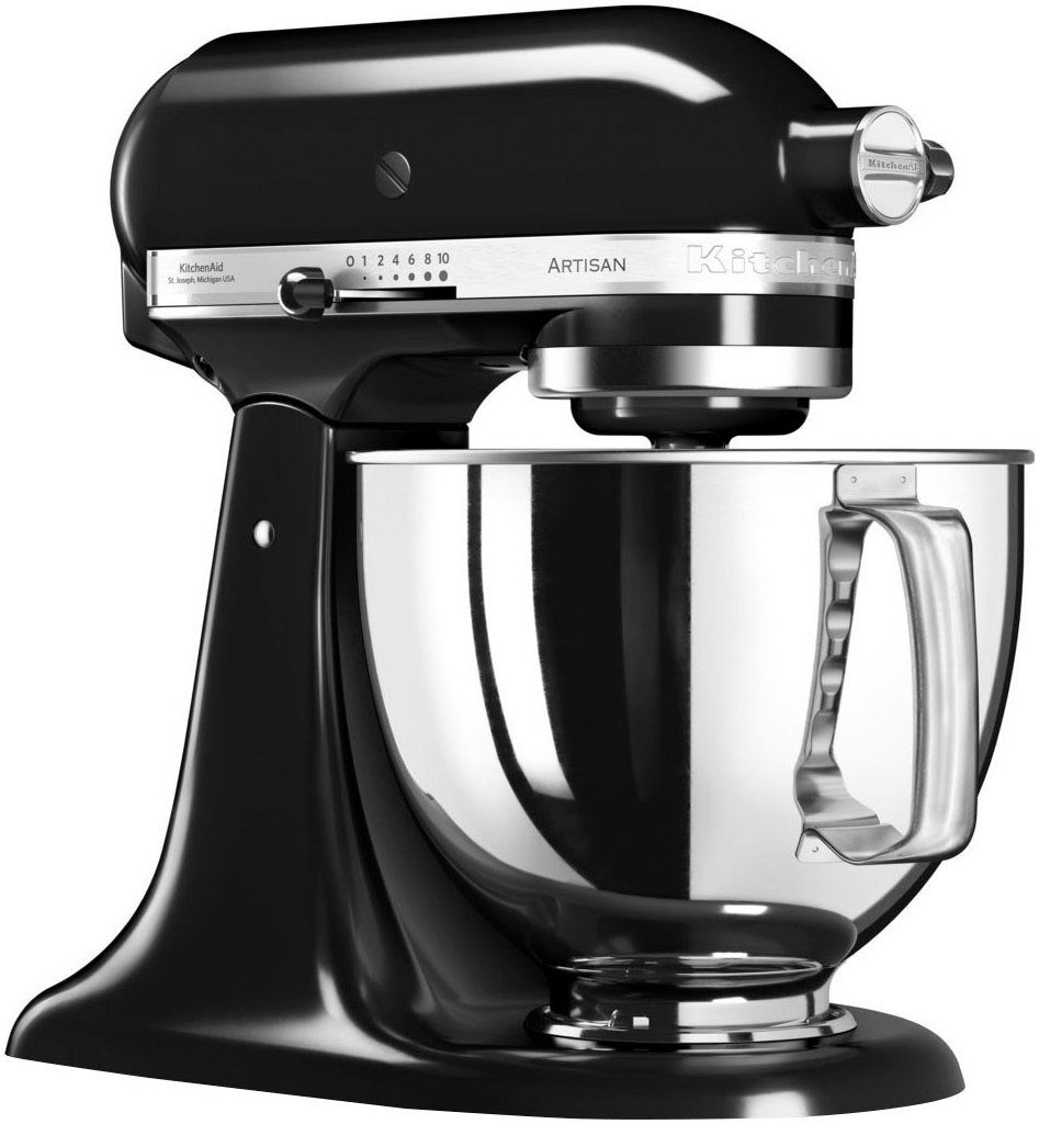KitchenAid Keukenmachine 5KSM125EOB met gratis glazen kom + 3 pastavoorstukken