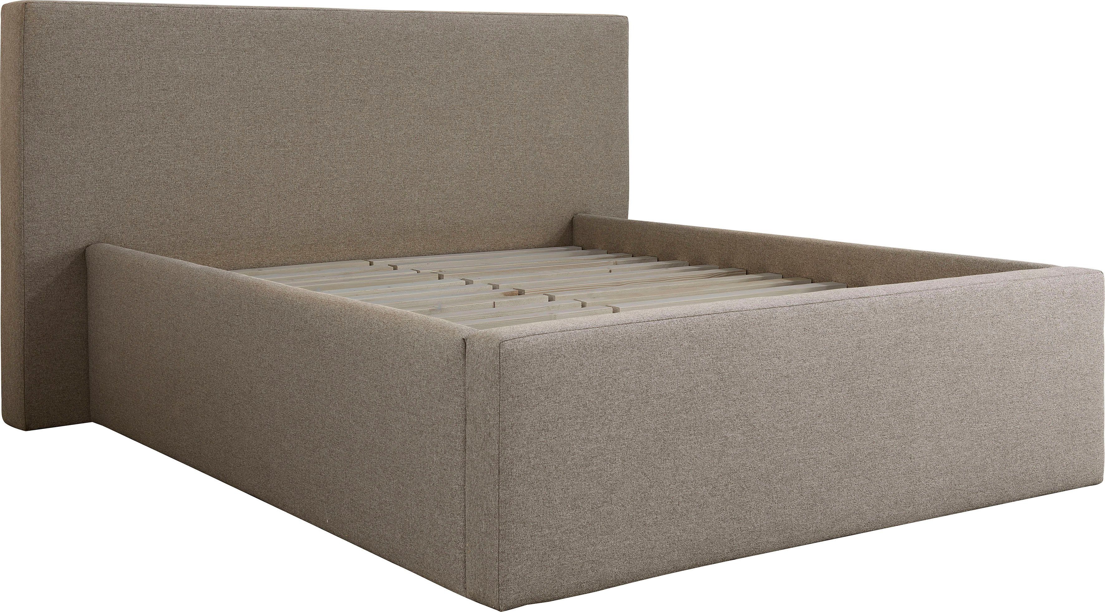 INOSIGN Gestoffeerd bed DALINA rechtlijnig hoofdbord, in 5 breedten, ook in 220 cm lengte