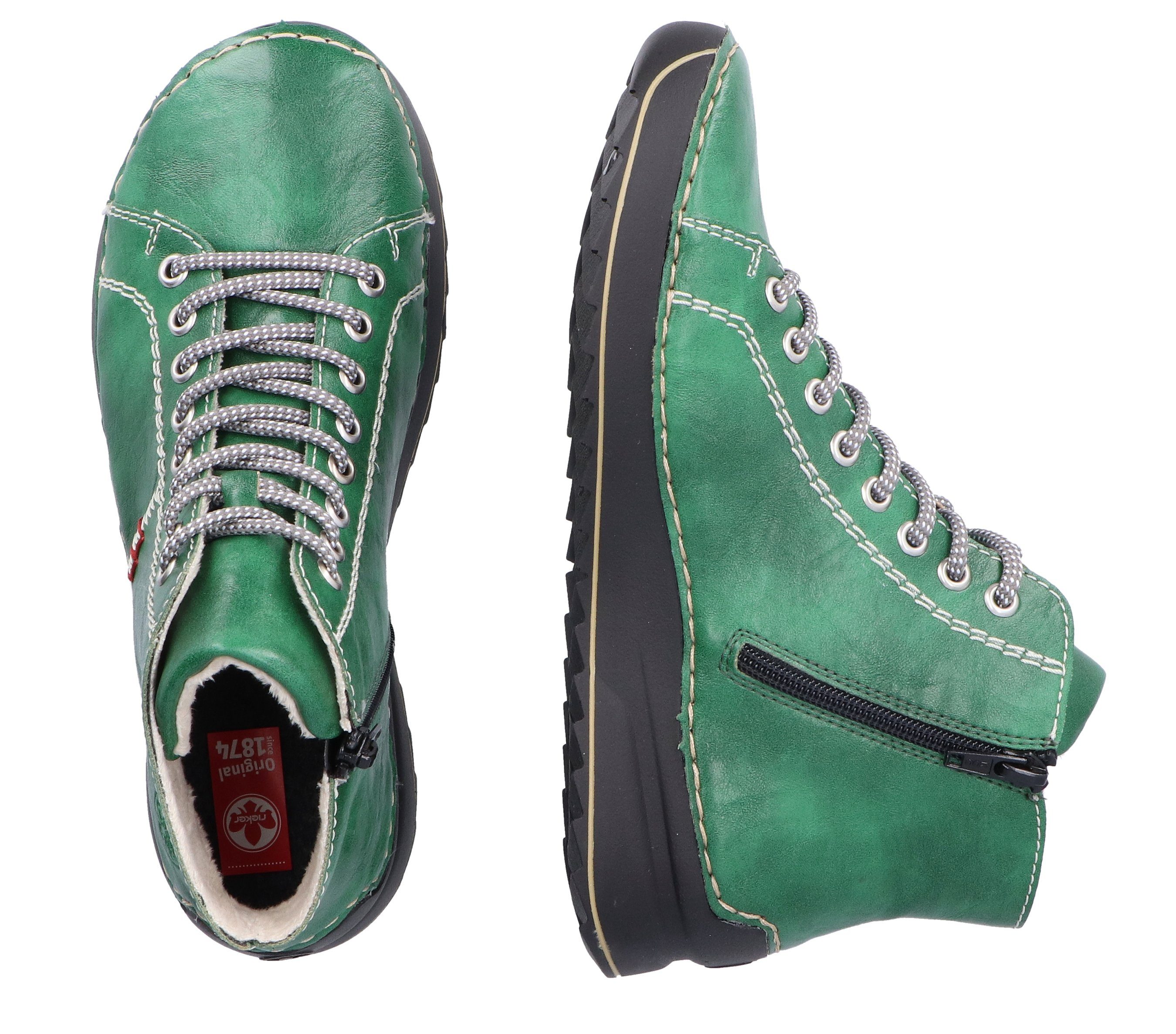 Rieker Hoge veterschoenen met modieuze profielzool