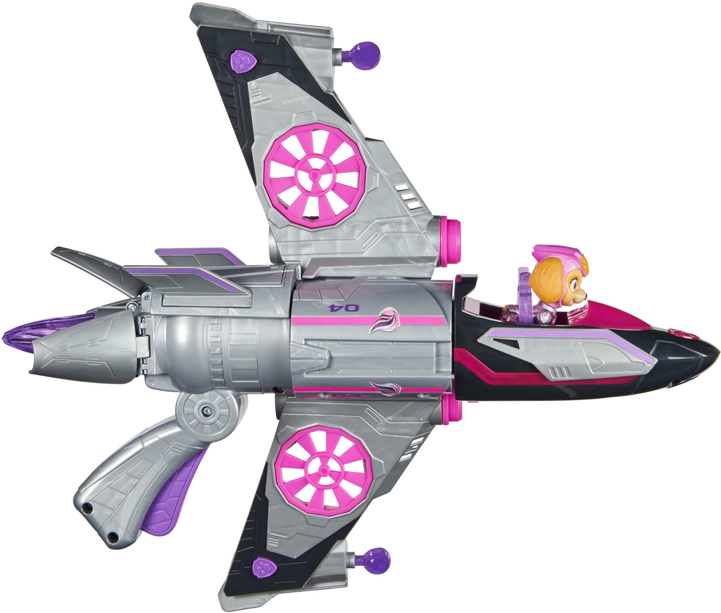Spin Master Speelgoed vliegtuig Paw Patrol - Movie II - Skyes Deluxe Jet-Flieger inclusief skye figuur, met licht- en geluidseffect